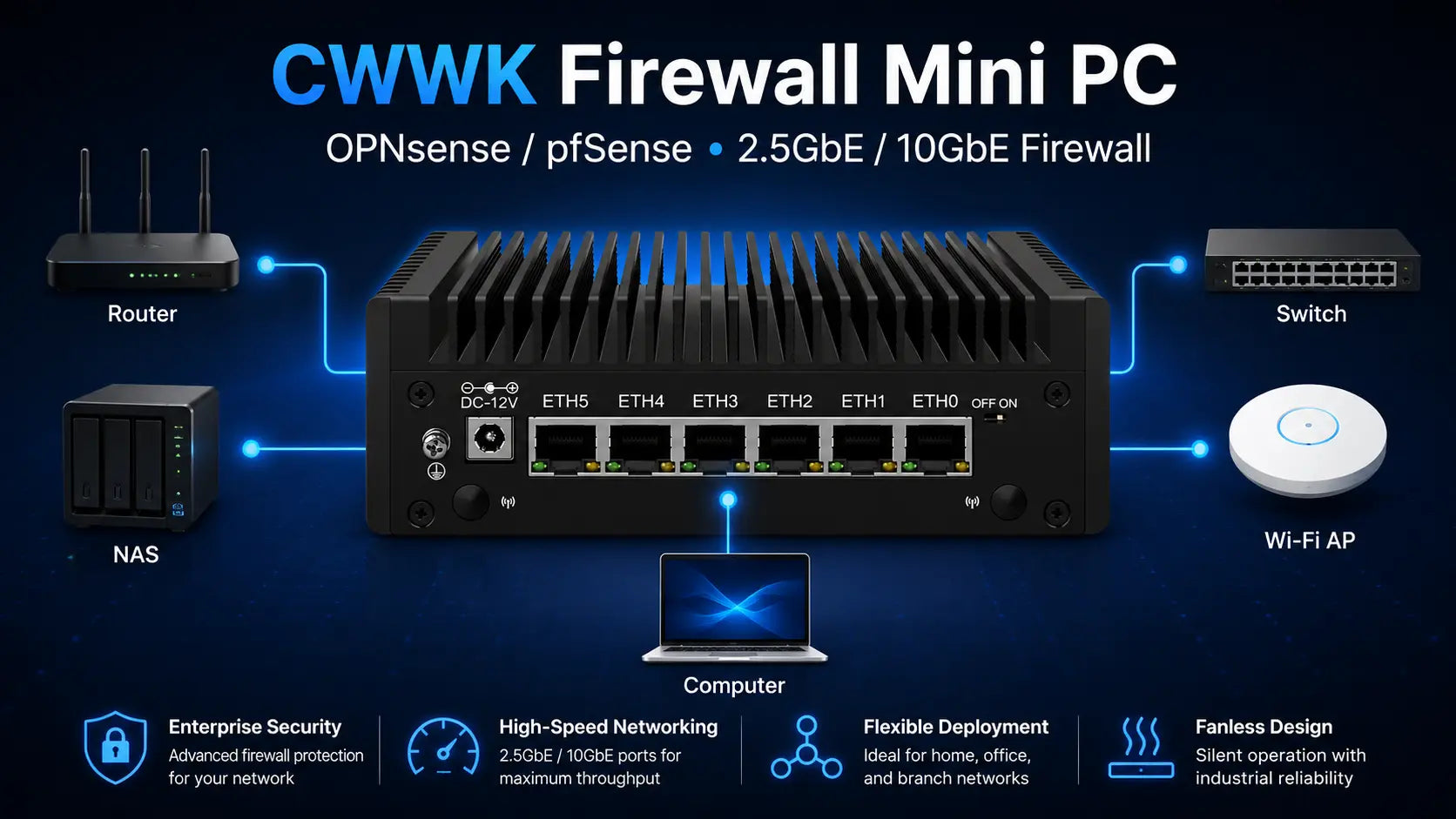 CWWK Firewall Mini PC Guide: 4-Port, 6-Port, 8-Port, 2.5GbE and 10GbE