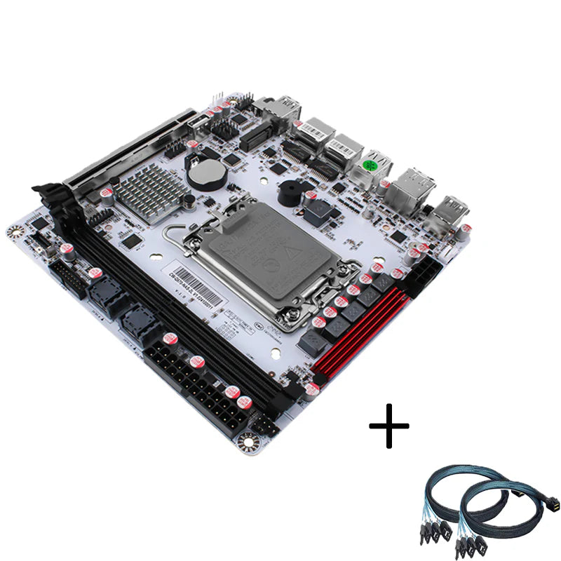 CWWK Q670-8Bay NAS Mini ITX Motherboard Upgraded Version,LGA1700 Supports intell12-14 Gen Processors,DDR5,Dual 4k Displays,5X USB3/2,8 SATA3.0 Ports, I226LM 2.5G with vPro (Q670+2xSFF-8643)