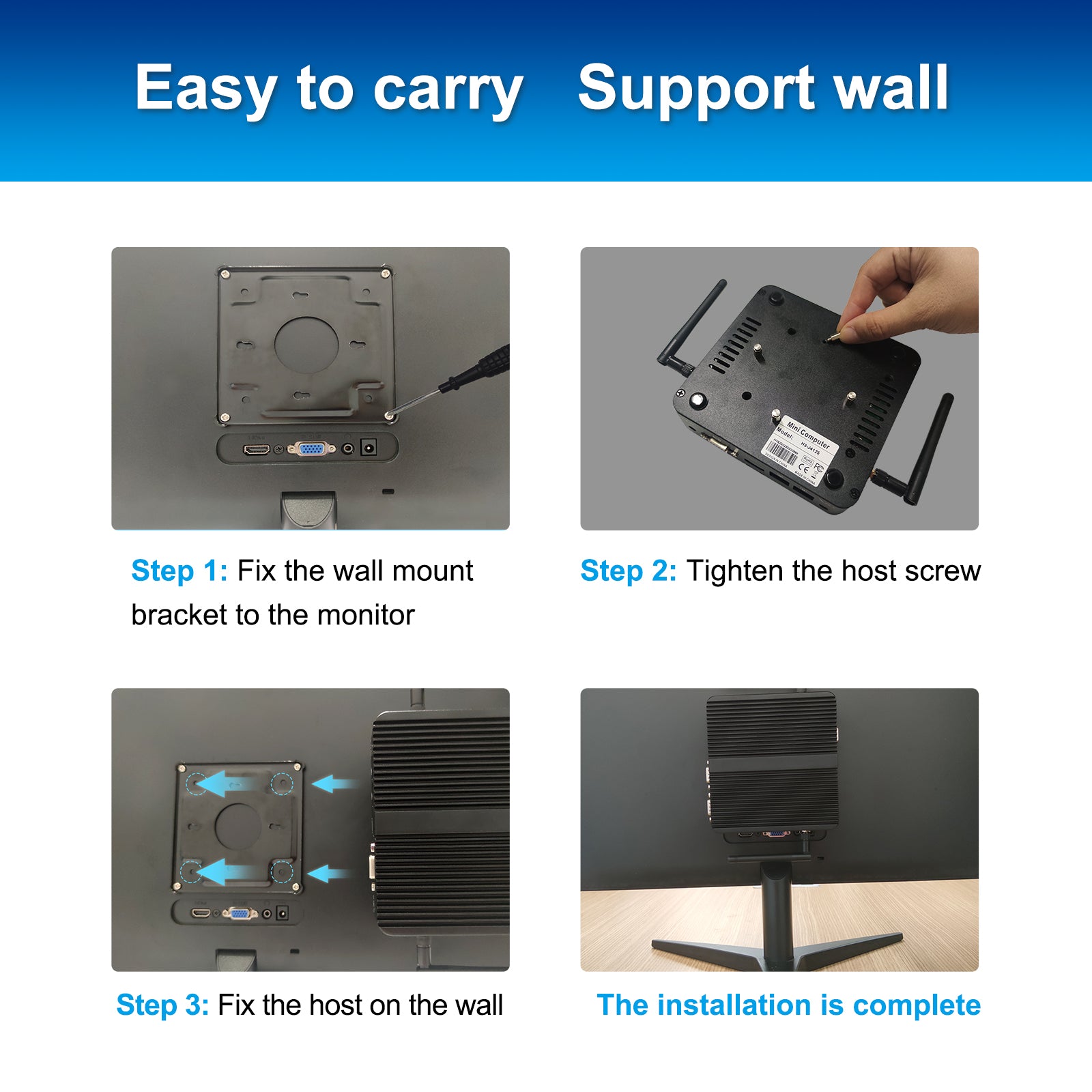CWWK J25 Mini Industrial PC Fanless PC Celeron J4125 8GB RAM 256GB SSD 2*LAN HD VGA 4*USB Win11 Mini PC Fanless High Performance Compact Design Embedded Industrial Computer for industrial applications