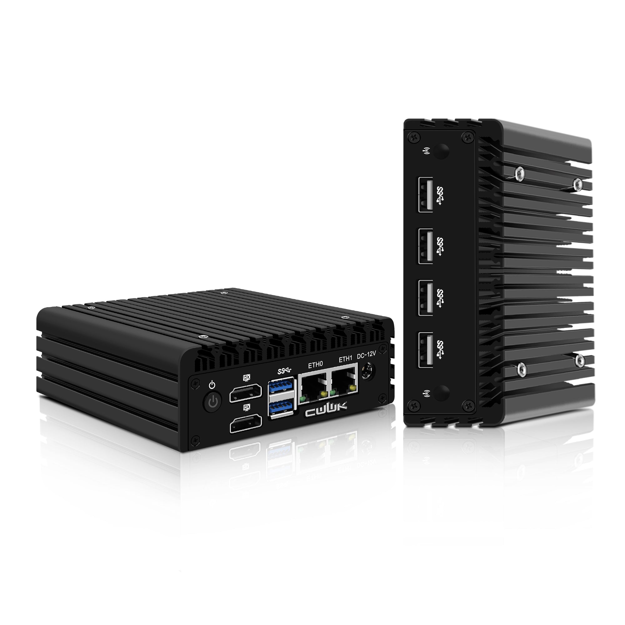 CWWK X86-P5/P2 Mini PC Firewall Hardware for Opnsense Pfsense,Fanless Mini Computer Softer Router Intel N100 N305 Dual Nic 2 Port i226-V 2.5Gbe DDR5