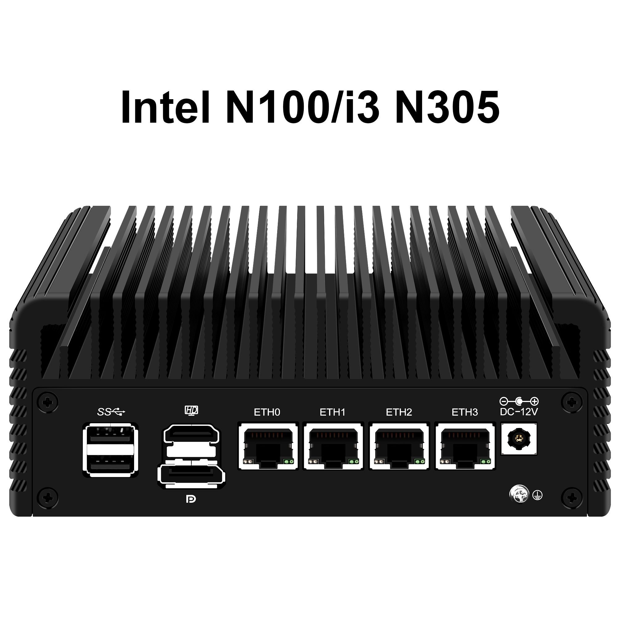 CWWK F2 Fanless Mini PC Firewall Hardware for Opnsense Pfsense,Softer Router Intel N150 N100 N305 N355, 4 x 2.5 Gbe i226V Lan