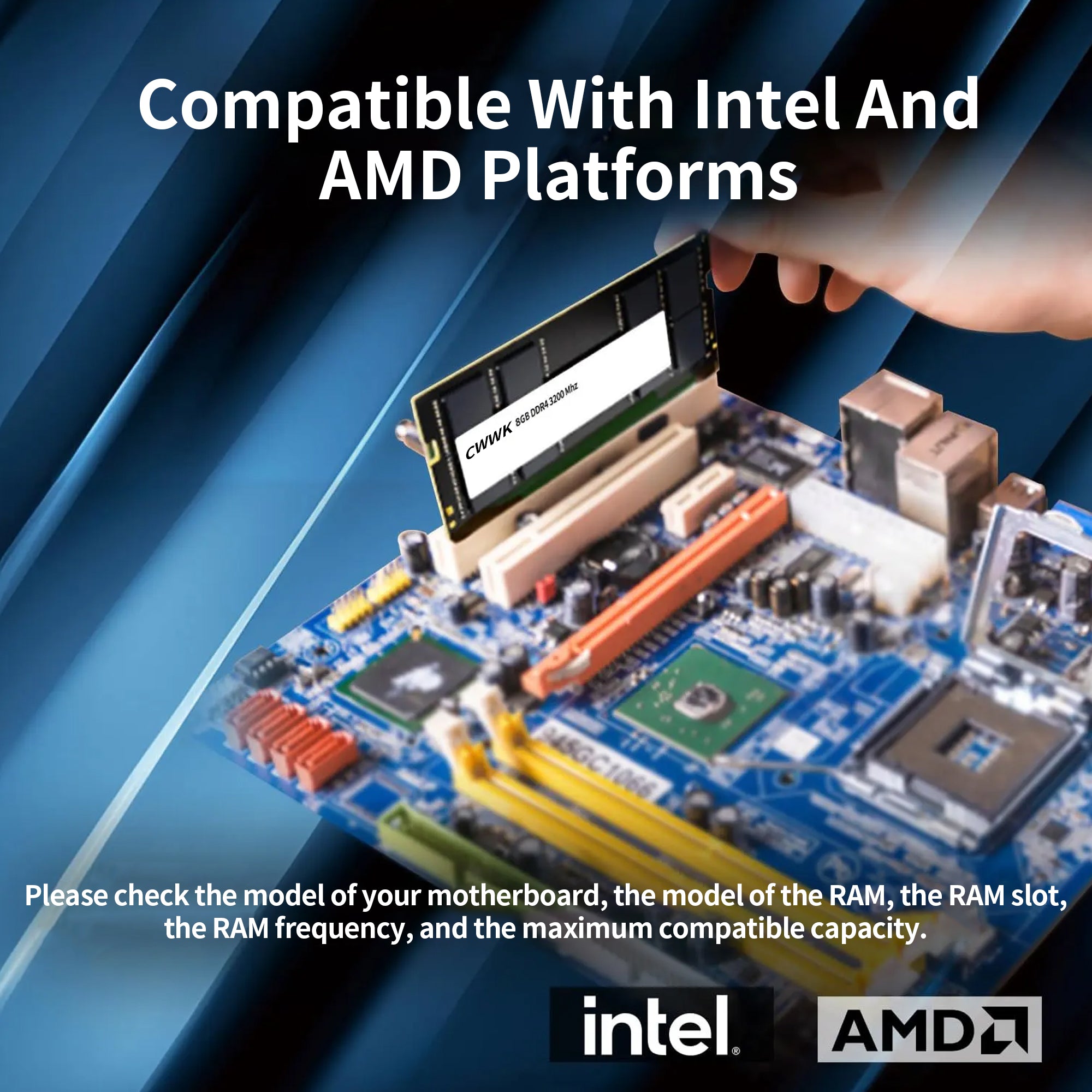 CWWK Computer Memory SD138 16GB DDR4 RAM 3200MHz CL22 Memory Module 260 Pin Computer Memory Hardware