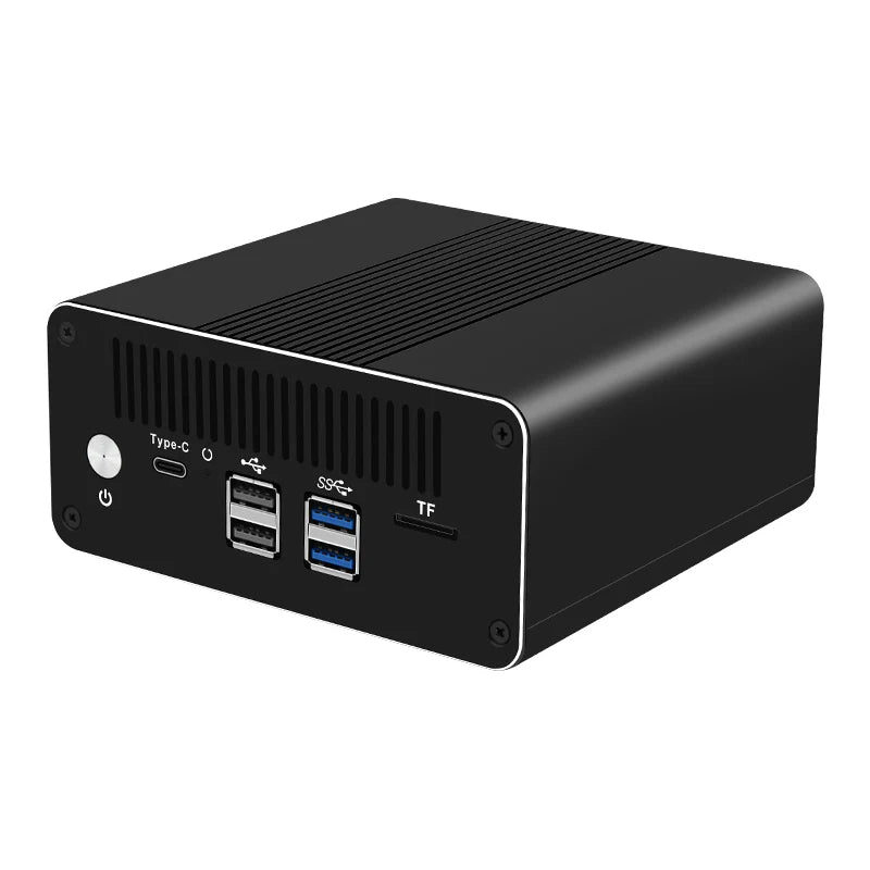 CWWK A4 Firewall Mini PC, AMD Ryzen R5-5500U/R7-5800U/R7-5825U 4x i226-V 2.5G LAN 8 GB RAM 128 GB NVMe SSD, Micro Firewall Appliance, OPNsense