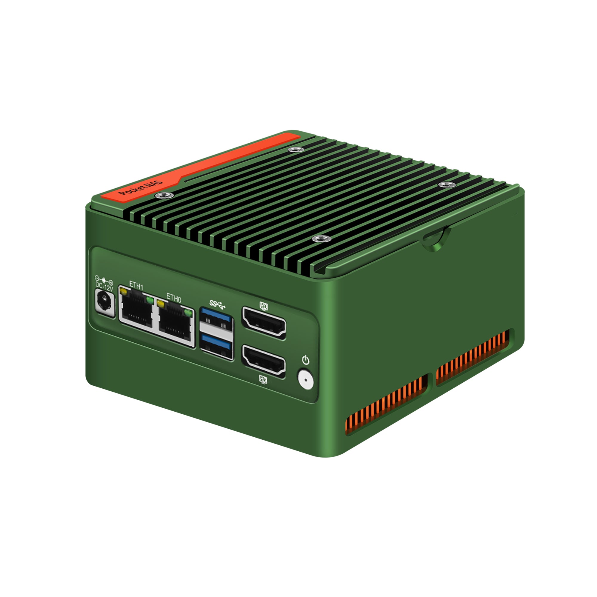 CWWK S14 Mini PC NAS,Core i3 N305/N100/N200 , 4x M.2 NVMe Micro PC with 2x i226-V 2.5GbE LAN, DDR5 Mini Desktop Computer with 16GB RAM 512GB SSD, USB3.2, Support Dual 4K Display, WiFi7/BT5.4 Expand,Green