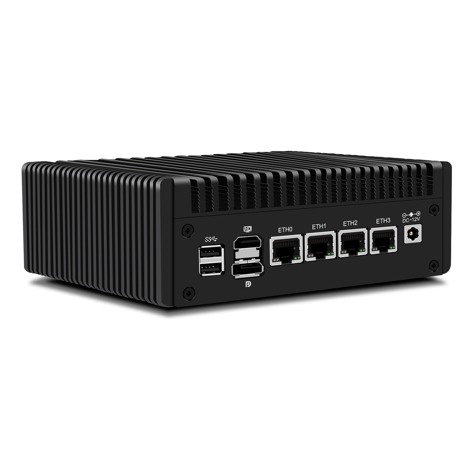 CWWK F4 Mini PC N150/N355 (Upgraded N100/305) Firewall Appliance, OPNsense Mini Computer with 4 Port i226-V 2.5GbE LAN, Fanless Micro PC, PCIe3.0 x4, Dual 4K Display, TF