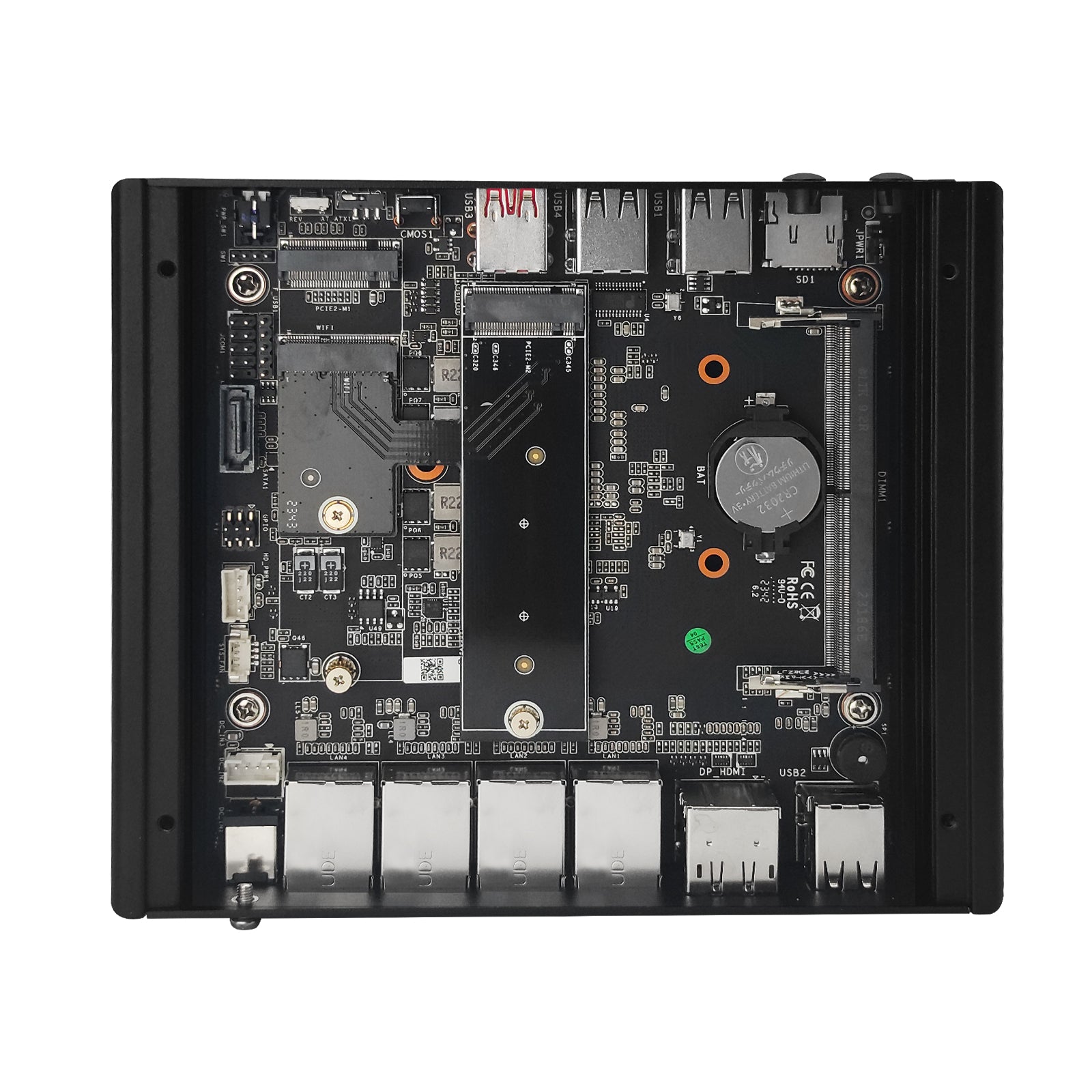 CWWK F2 Fanless Mini PC Firewall Hardware for Opnsense Pfsense,Softer Router Intel N150 N100 N305 N355, 4 x 2.5 Gbe i226V Lan
