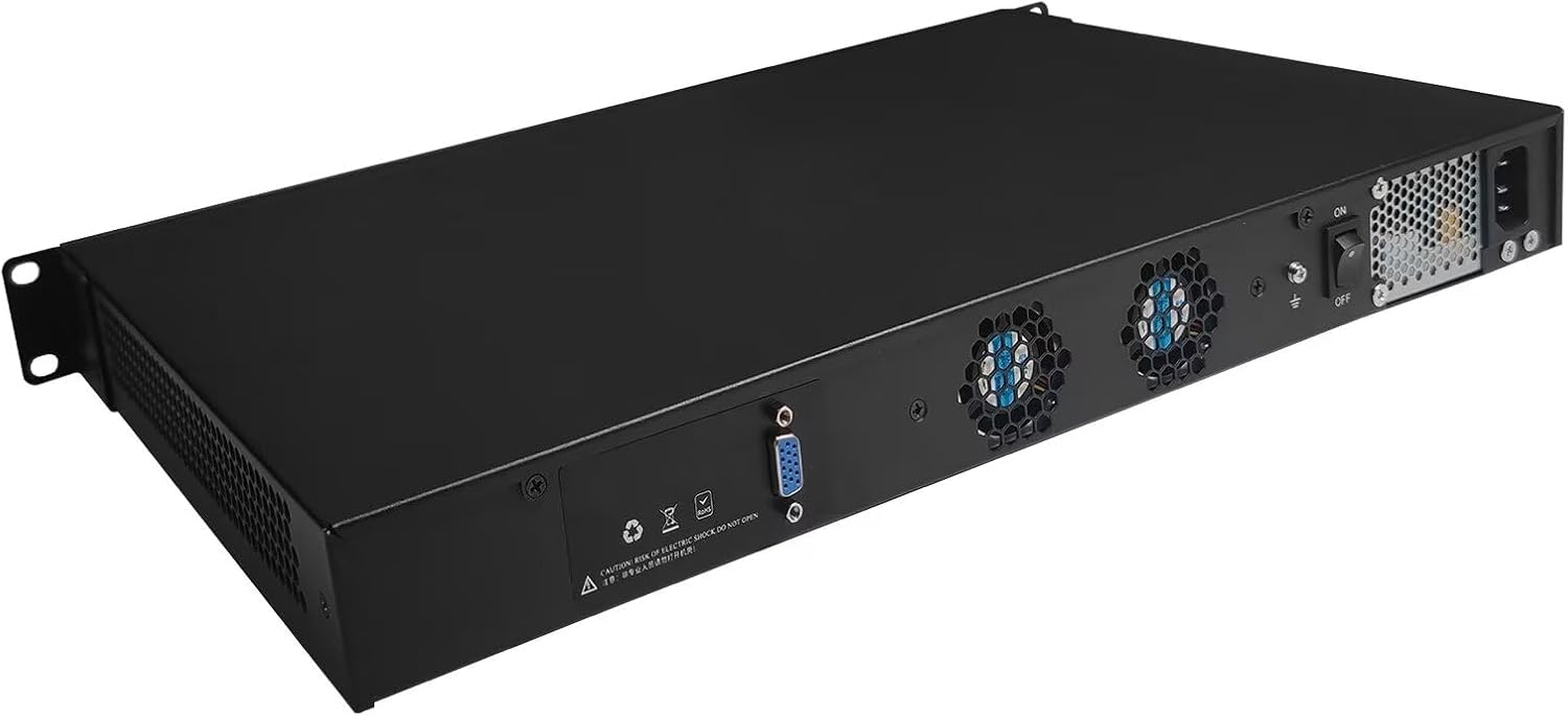 CWWK N12 1U Firewall Appliance B250 Core i5 8500, 2 x 10Gb SFP+ LAN Firewall Hardware VPN Router PC, 8GB RAM 64GB SSD OPNsense Hardware 19”Rackmount for Homelab with VGA, SIM