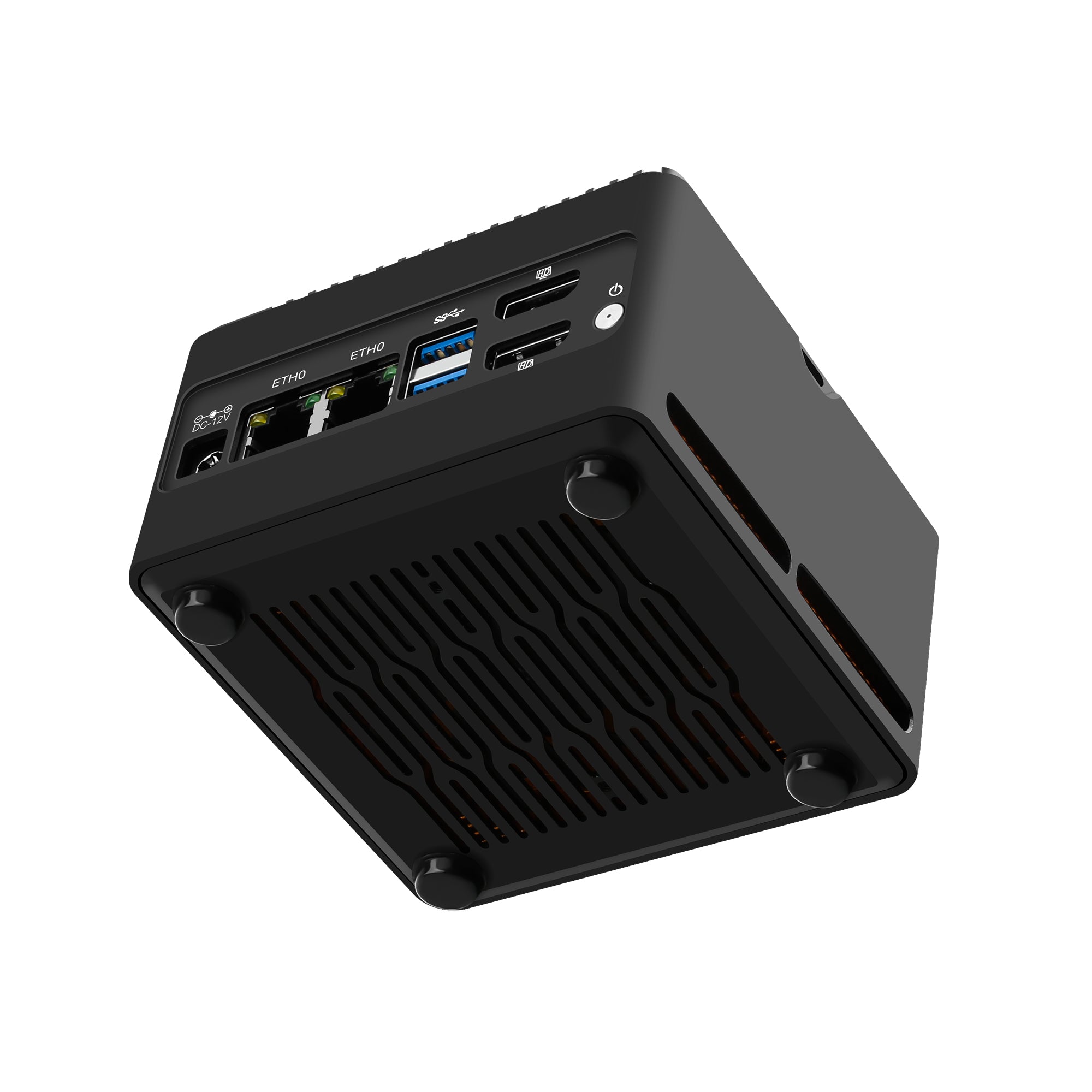 CWWK X86 P5 PocketNAS Mini PC, Core i3 N305/N100/N200, 4x M.2 NVMe Micro PC with 2x i226-V 2.5GbE LAN, DDR5 Mini Desktop Computer with 8GB RAM 128GB SSD, USB3.2, Support Dual 4K Display