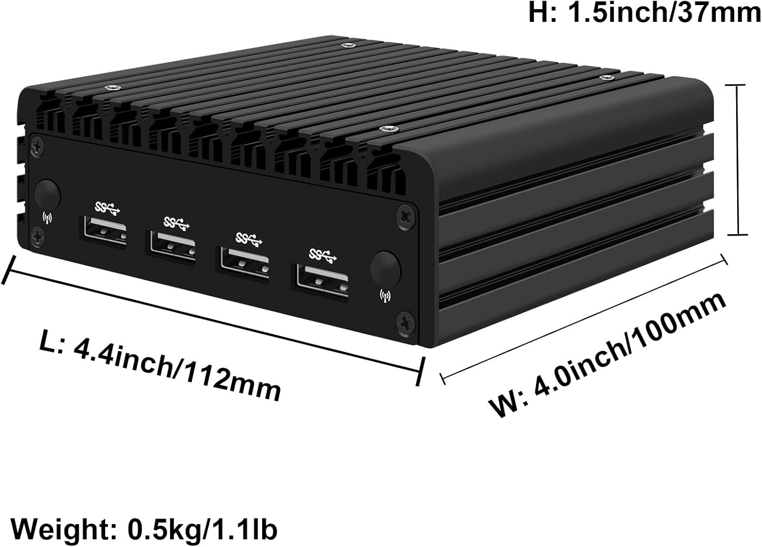 CWWK X86-P5/P2 Mini PC Firewall Hardware for Opnsense Pfsense,Fanless Mini Computer Softer Router Intel N100 N305 Dual Nic 2 Port i226-V 2.5Gbe DDR5