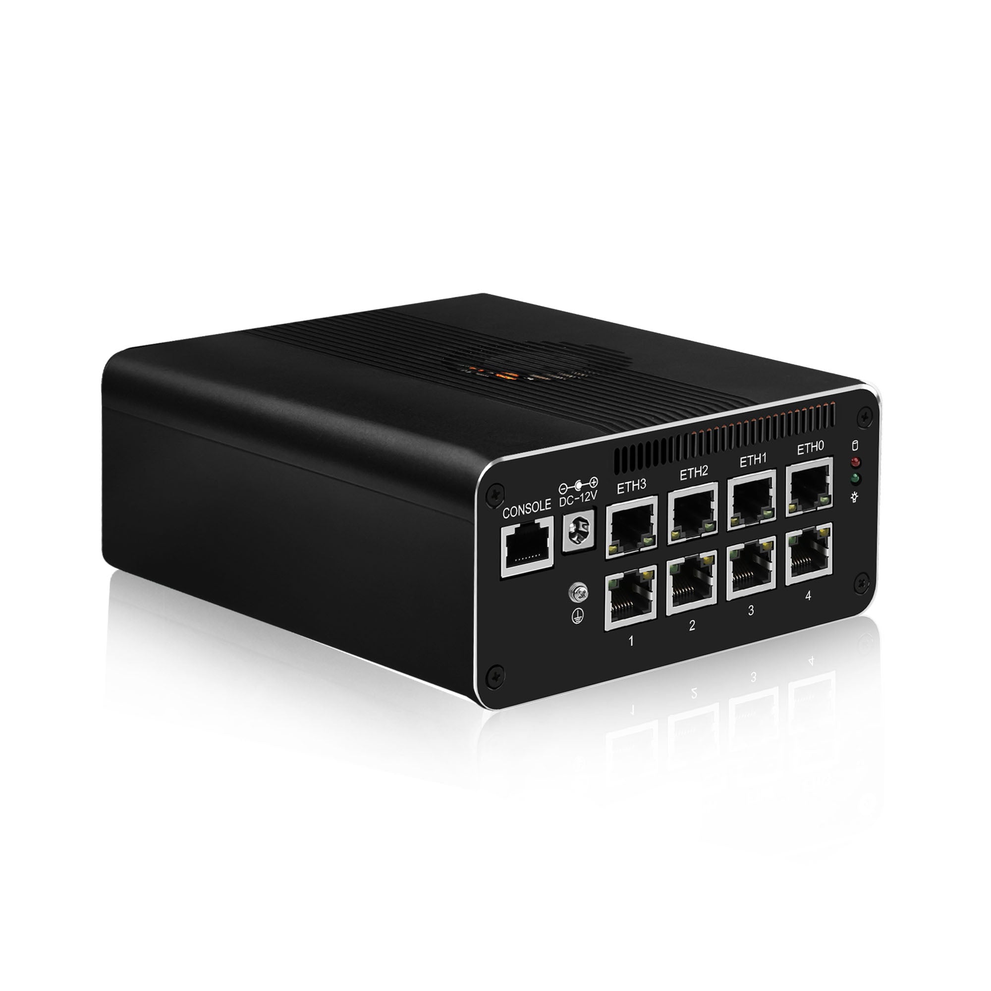 CWWK F8 Mini PC Firewall Micro Appliance, 8 Port i226V 2.5GbE LAN,Core i3 N305 OPNsense Router HardwarB RAM 128GB NVMe SSDe,3 Display DDR5 8G