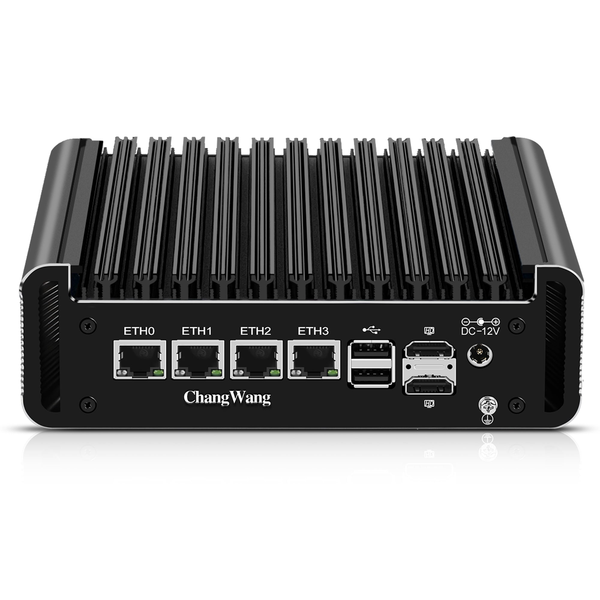 CWWK Fanless Firewall OPNsense, Core 3 N355 Mini PC 4 Port 2.5GbE i226V LAN, Computer Memory Hardware DDR5 8GB RAM 128GB NVMe SSD, USB C, 4K 3 Display, TF, AES-NI
