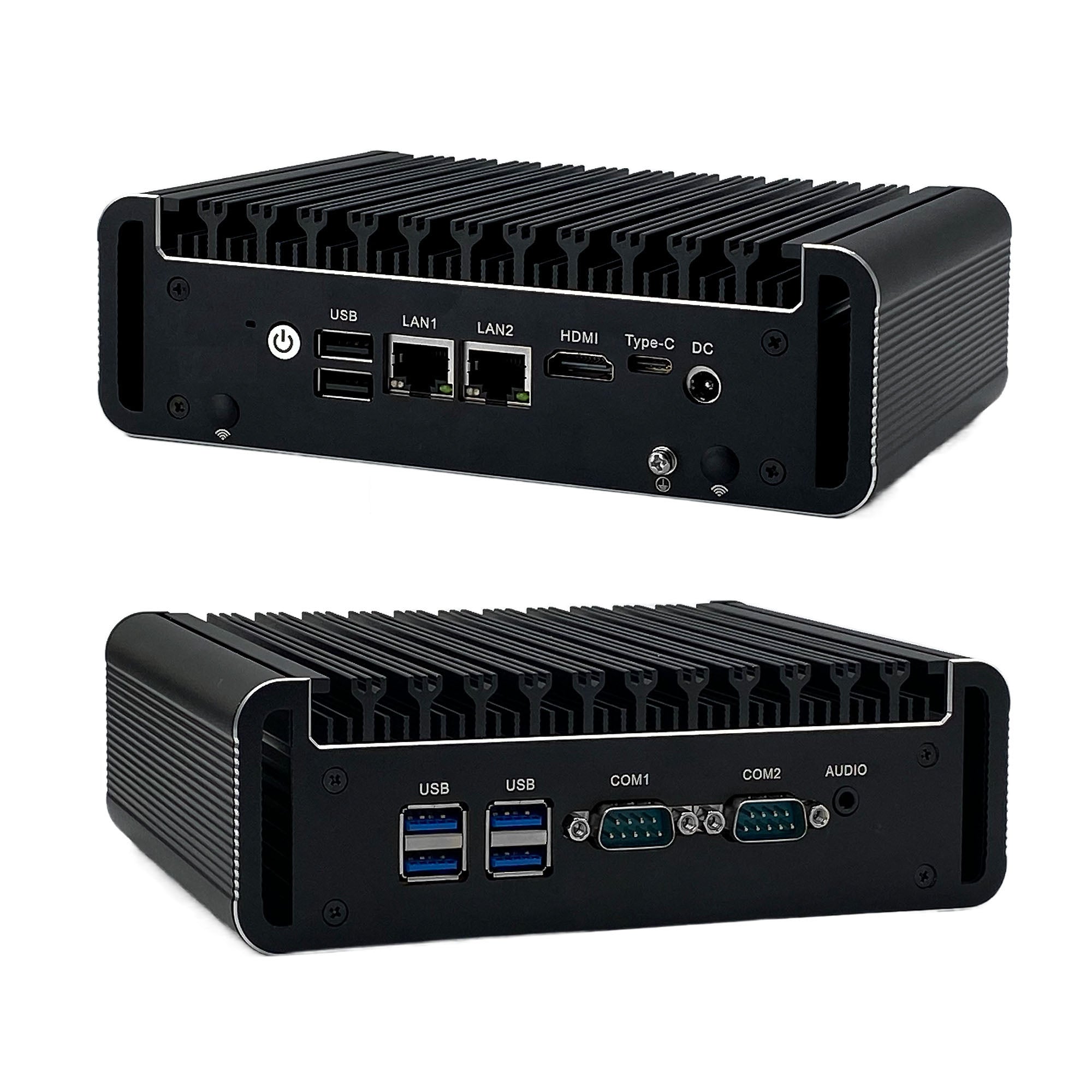 CWWK DY2 Industrial PC,Fanless Mini PC N5105 , 2 X 2.5GbE i226V LAN, 2 × COM RS232, WIFI/BT/SIM, Mini Desktop Computer, DDR4 8GB RAM 128GB NVMe SSD,