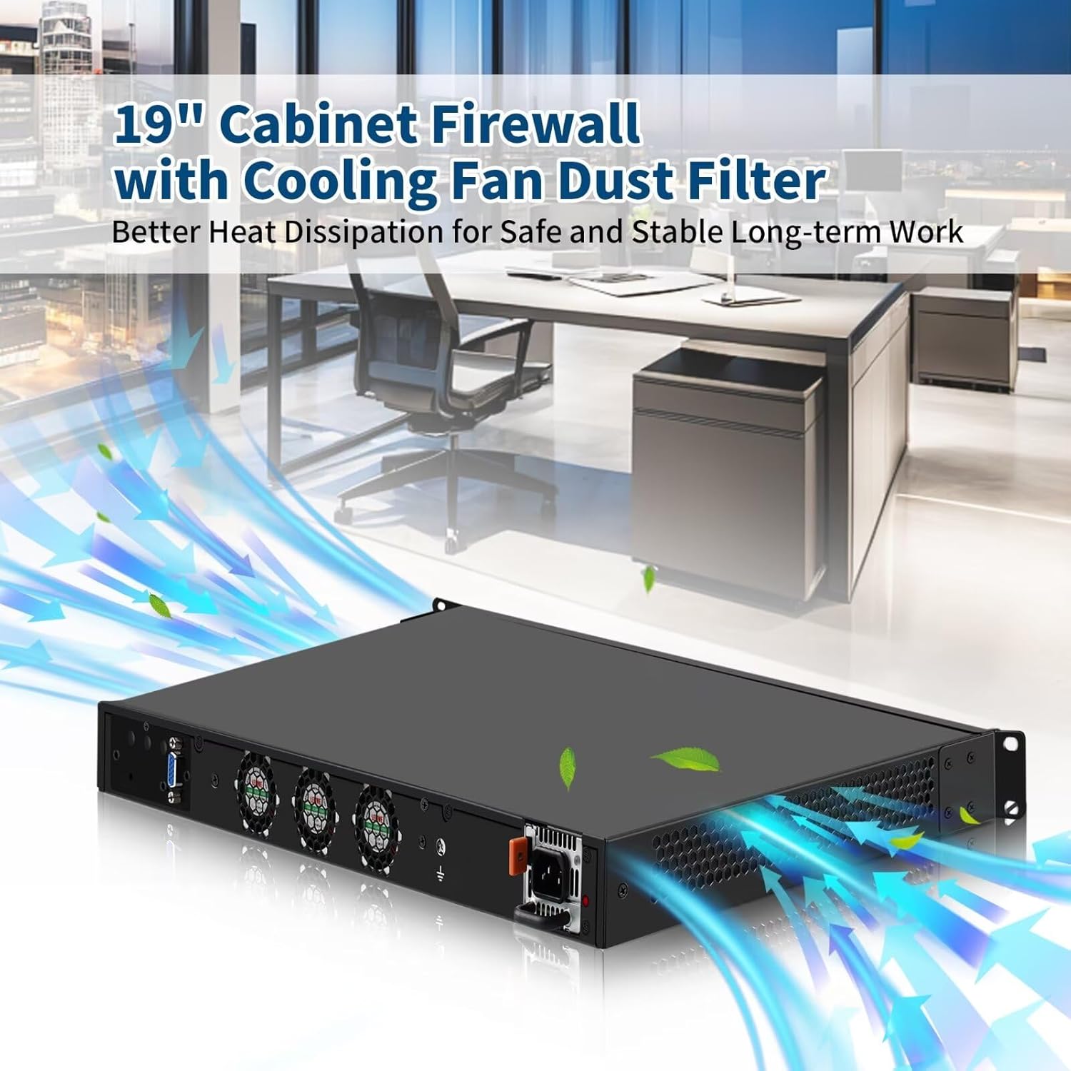 CWWK N15 1U Firewall Hardware B150 Core i3 7100, 4 x 10Gb SFP+ LAN Firewall Appliance VPN Router PC, 8GB RAM 64GB SSD OPNsense Hardware 19”Rackmount for Homelab with VGA, SIM