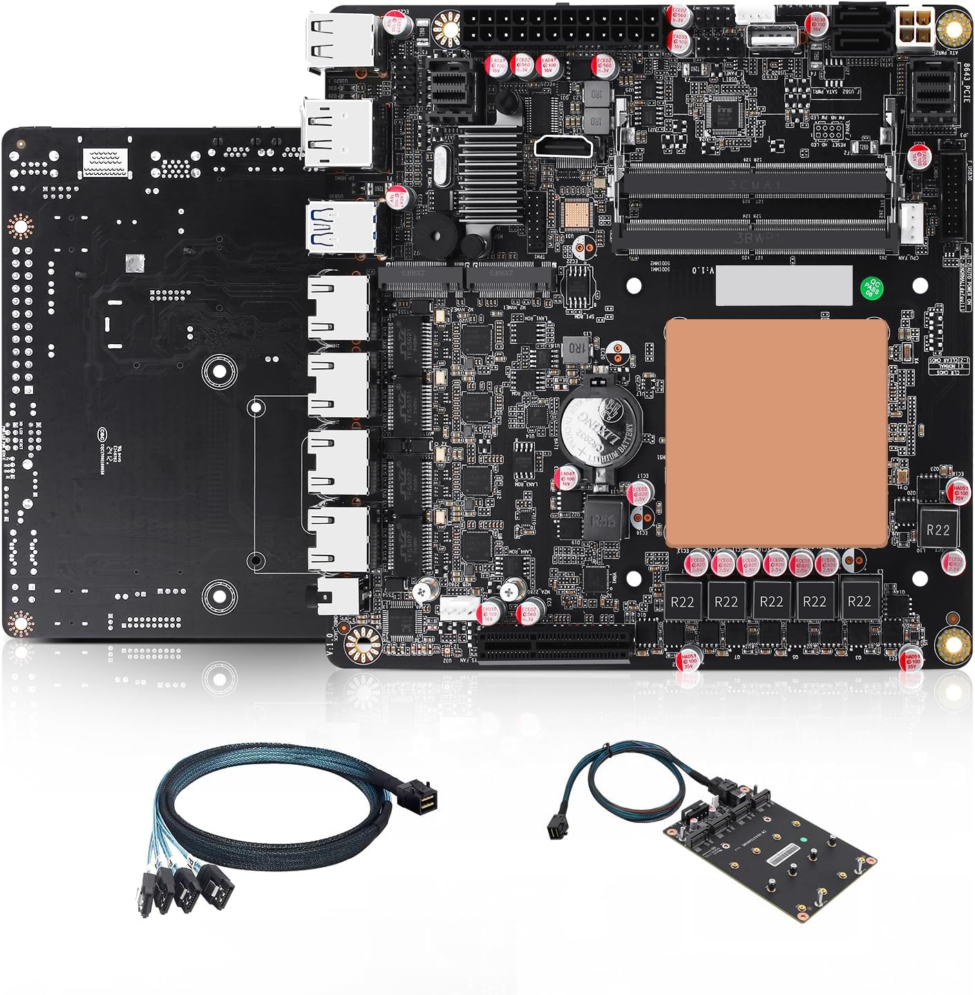 CWWK i5 NAS Mainboard Bay, 6x NVMe Mini ITX Motherboard Core i5