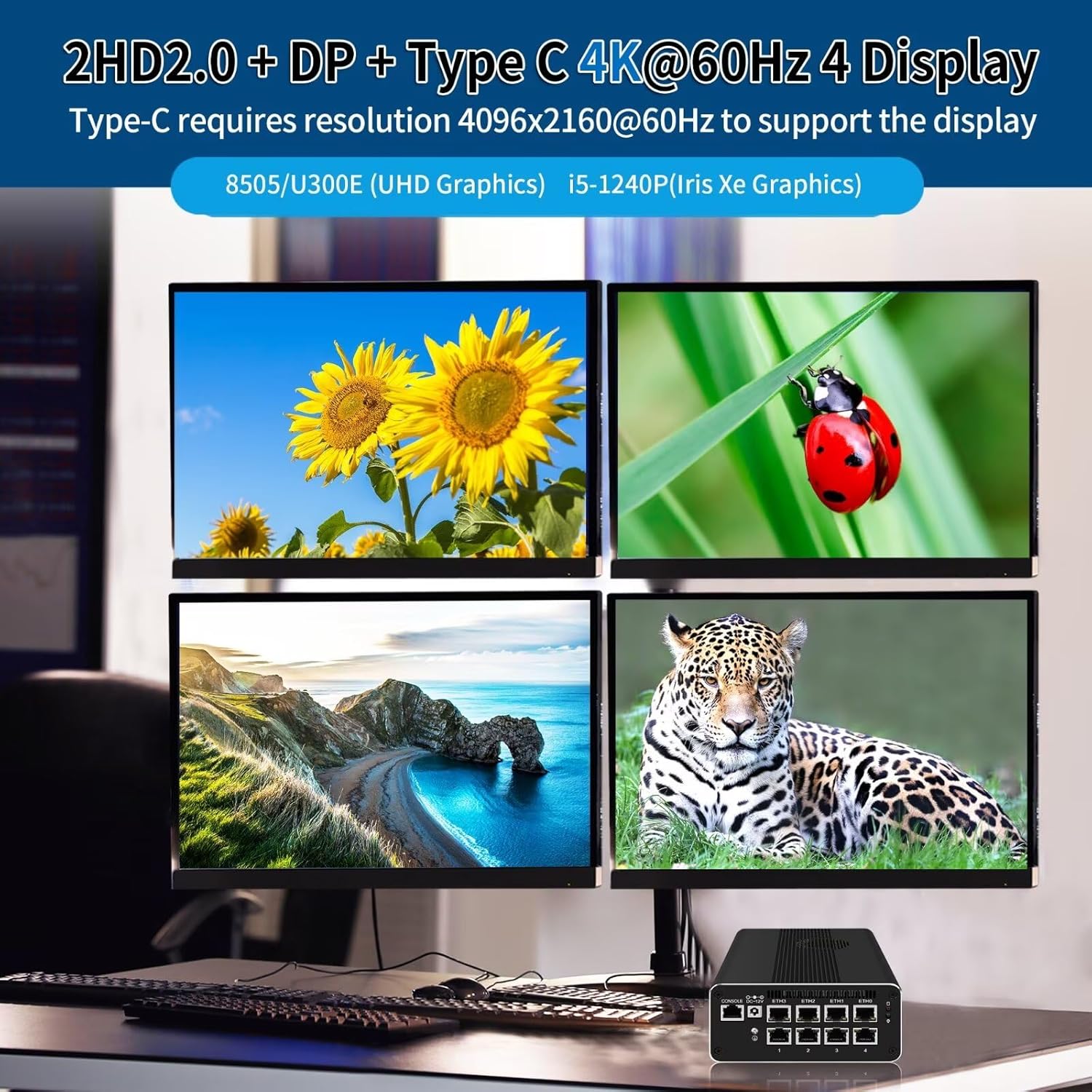 CWWK A8 Mini PC Firewall Micro Appliance, 8 Port i226V 2.5GbE LAN,12th Gen Core i5 1240P, OPNsense Hardware