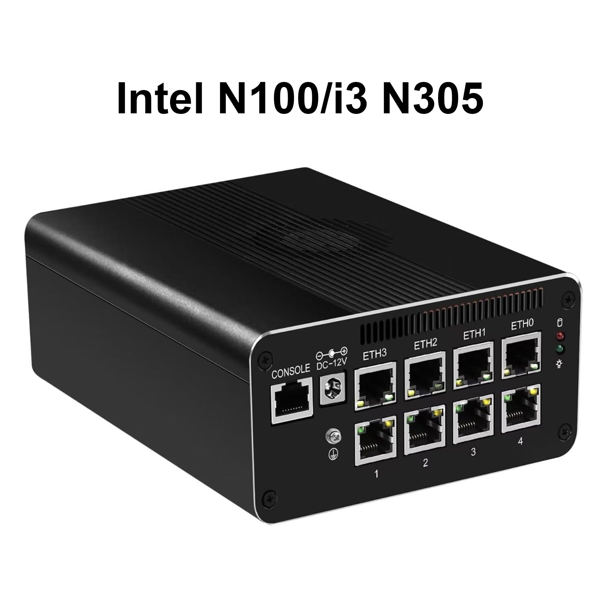 CWWK F8 Mini PC Firewall Micro Appliance, 8 Port i226V 2.5GbE LAN,Core i3 N305 OPNsense Router HardwarB RAM 128GB NVMe SSDe,3 Display DDR5 8G