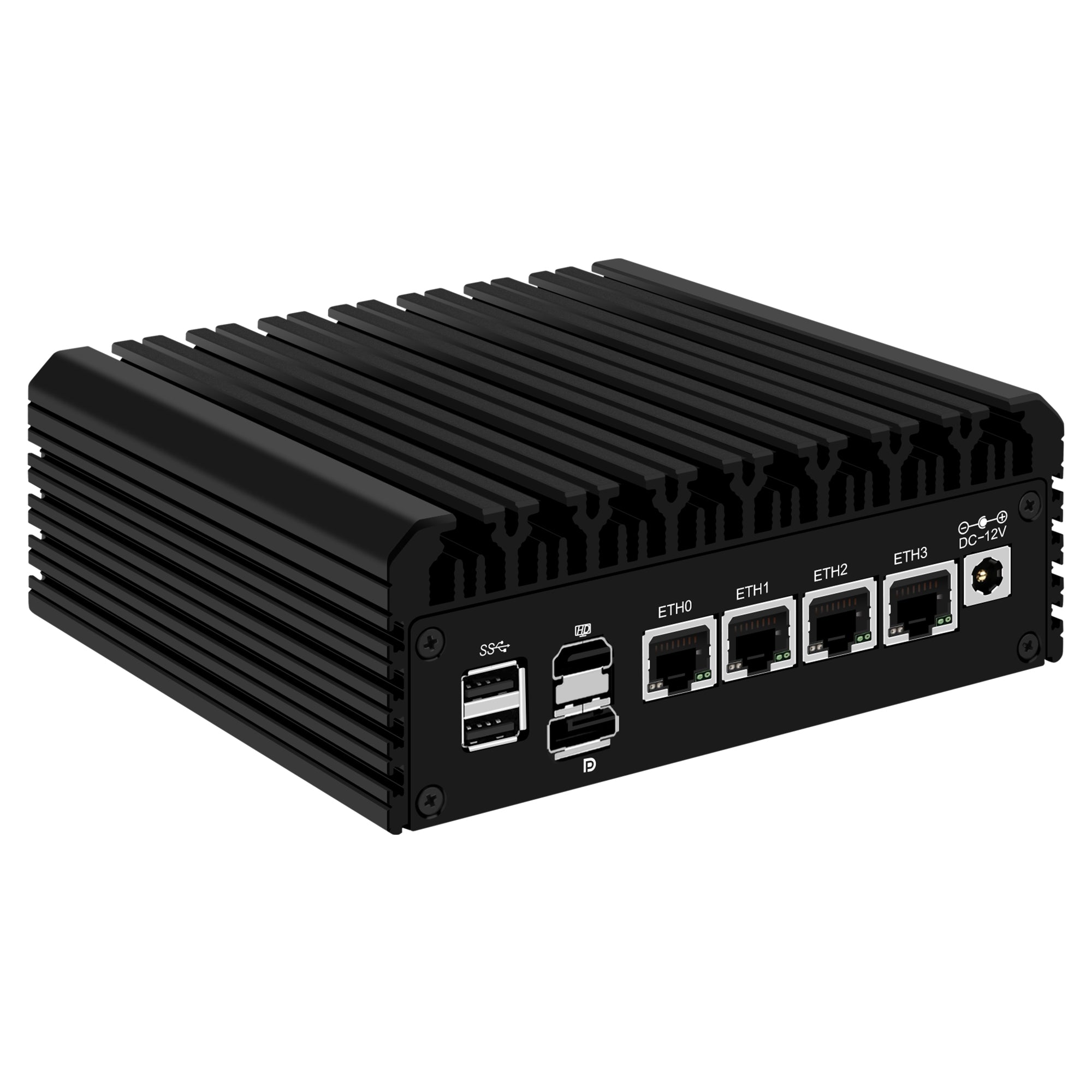 CWWK G4 Fanless Mini PC Firewall Hardware for Opnsense Pfsense,Softer Router Intel N100 N305, 4 x 2.5 Gbe i226V Lan, DDR5 8 GB RAM 128 GB NVMe SSD