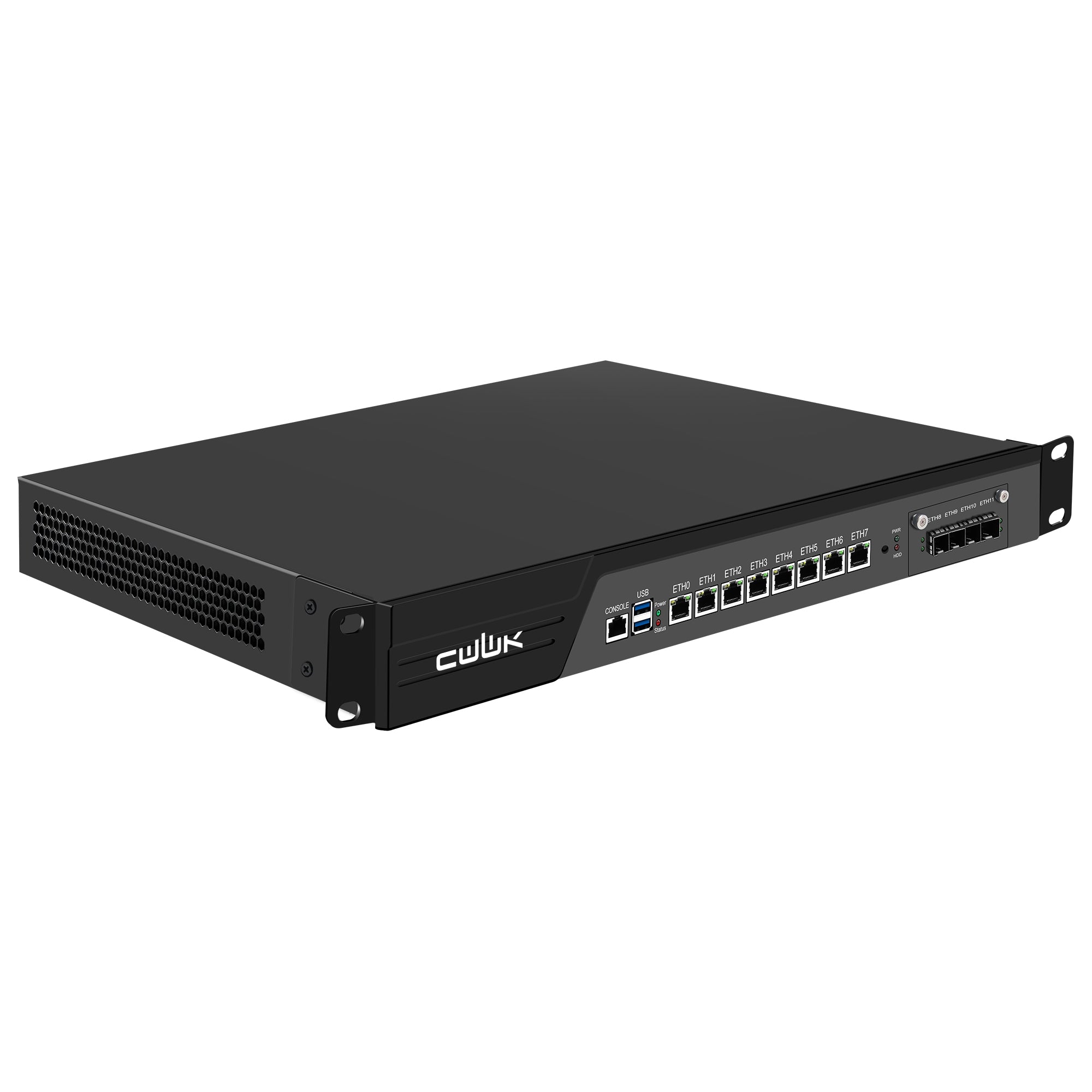 CWWK N5 19” 1U Firewall Appliance B150 Core i3 7100/Core i5 7500/Core i7 7700, 8 x i226V 2.5GbE LAN + 4 x 10Gb SFP+ Firewall Hardware VPN Router PC, DDR4 RAM SSD OPNsense Hardware Rackmount for Homelab with VGA, SIM