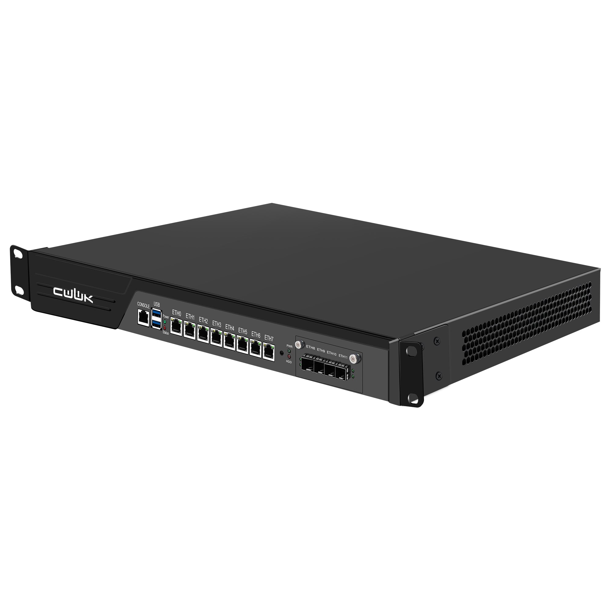 CWWK N5 19” 1U Firewall Appliance B150 Core i3 7100/Core i5 7500/Core i7 7700, 8 x i226V 2.5GbE LAN + 4 x 10Gb SFP+ Firewall Hardware VPN Router PC, DDR4 RAM SSD OPNsense Hardware Rackmount for Homelab with VGA, SIM