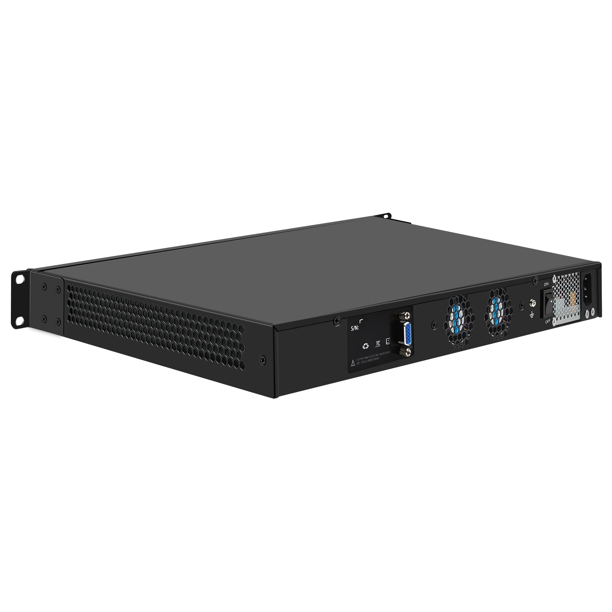 CWWK N9 19” 1U Firewall Appliance B250 Core i5 8500/Core i7 8700/Core i7 9700, 6 x i225V 2.5GbE LAN Firewall Hardware VPN Router PC, DDR4 RAM SSD OPNsense Hardware Rackmount for Homelab with VGA, SIM