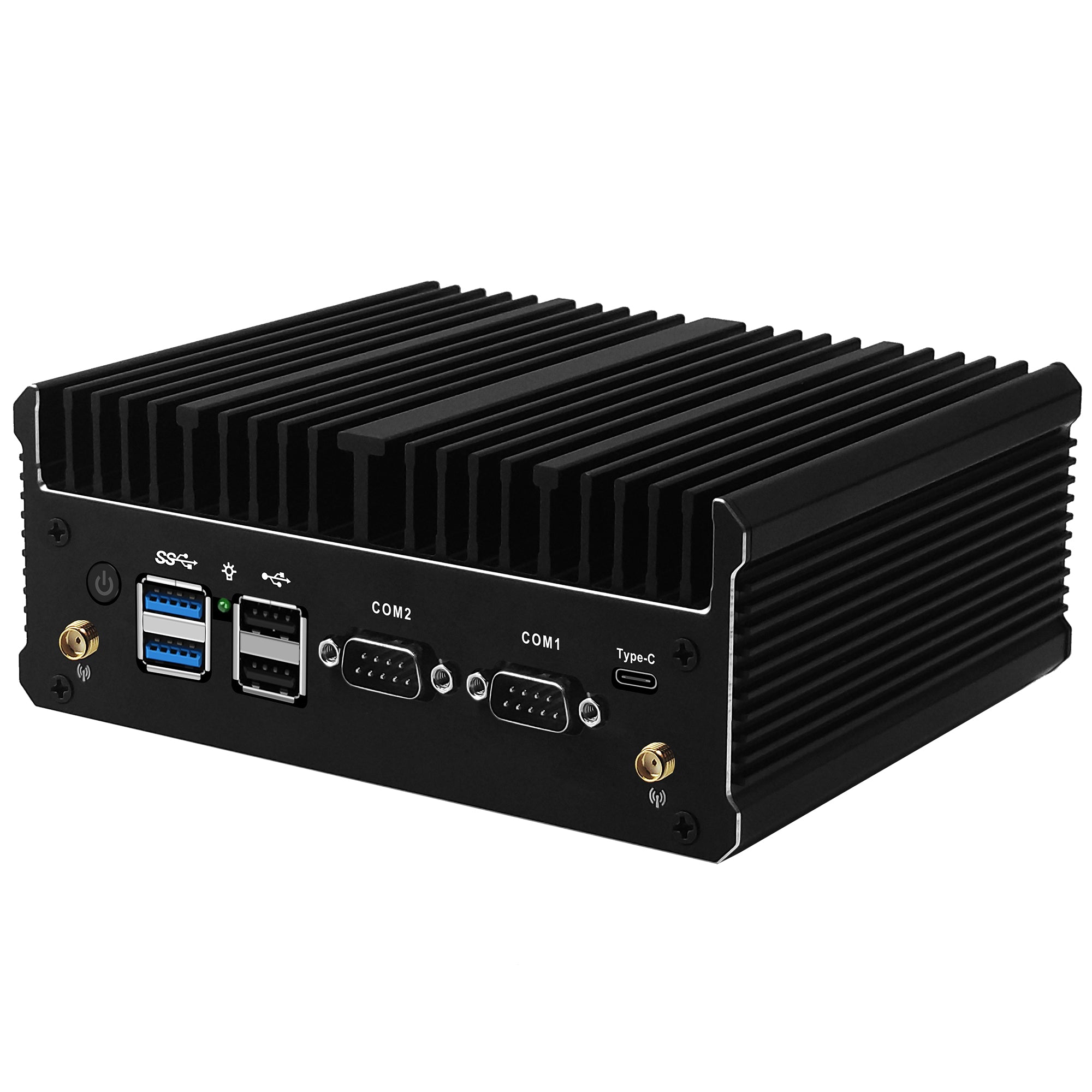 CWWK C6 Industrial Mini PC Fanless,Celeron J6412 Dual 2.5GbE i226V LAN, 2 × COM RS232, WIFI/BT/SIM, Mini Desktop Computer, DDR4 8GB RAM 256GB NVMe SSD, Windows 11 Pro