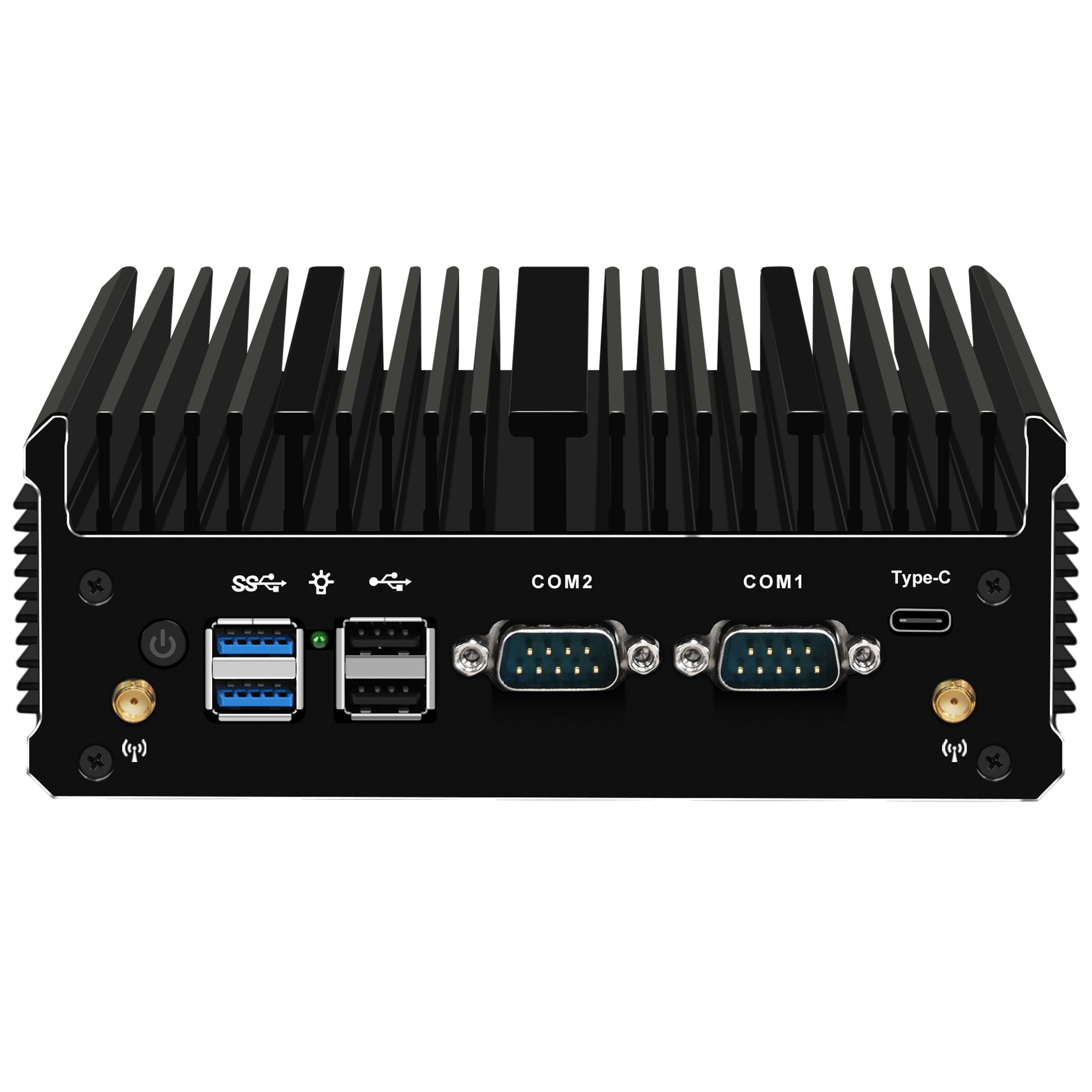 CWWK C6 Industrial Mini PC Fanless,Celeron J6412 Dual 2.5GbE i226V LAN, 2 × COM RS232, WIFI/BT/SIM, Mini Desktop Computer, DDR4 8GB RAM 256GB NVMe SSD, Windows 11 Pro
