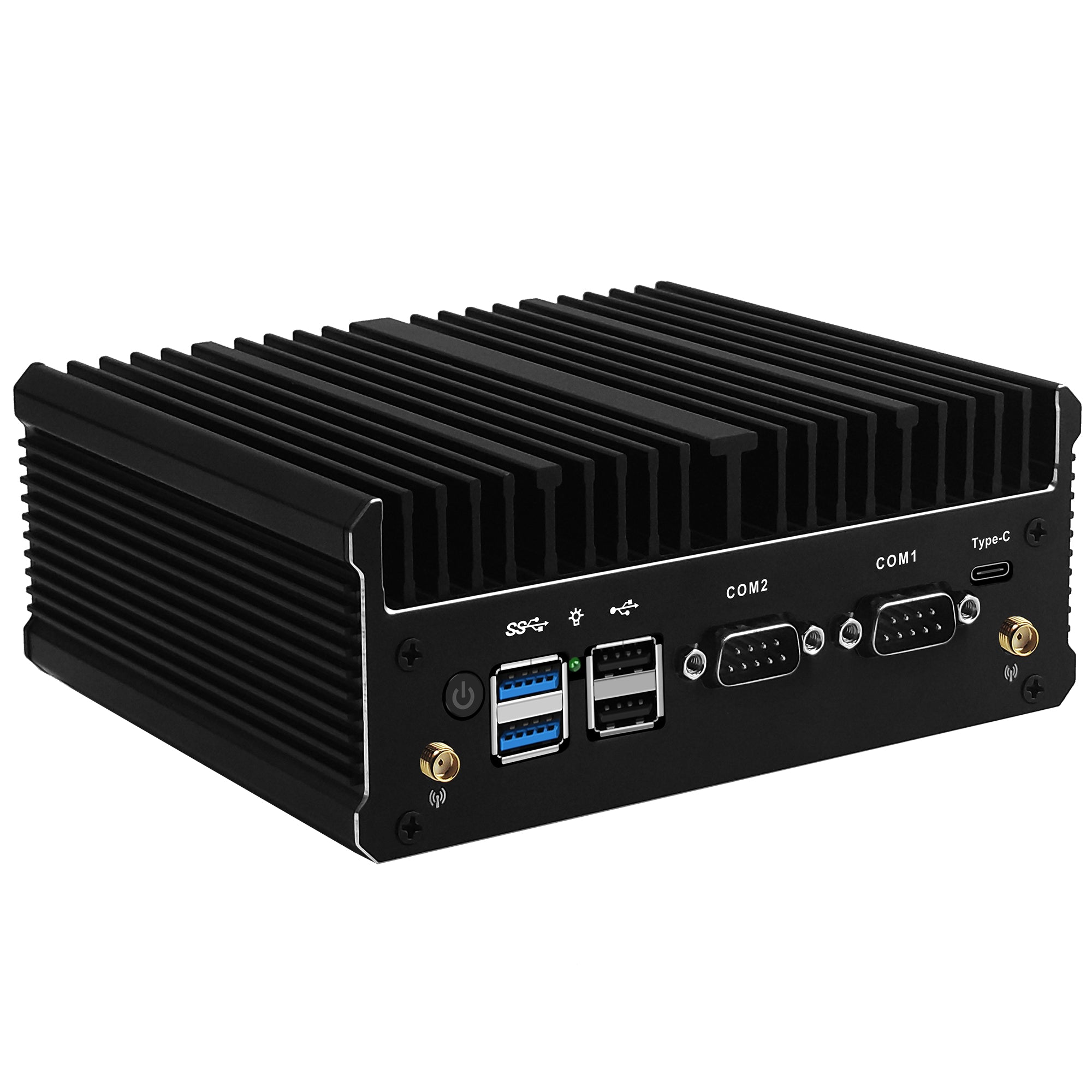 CWWK C6 Industrial Mini PC Fanless,Celeron J6412 Dual 2.5GbE i226V LAN, 2 × COM RS232, WIFI/BT/SIM, Mini Desktop Computer, DDR4 8GB RAM 256GB NVMe SSD, Windows 11 Pro