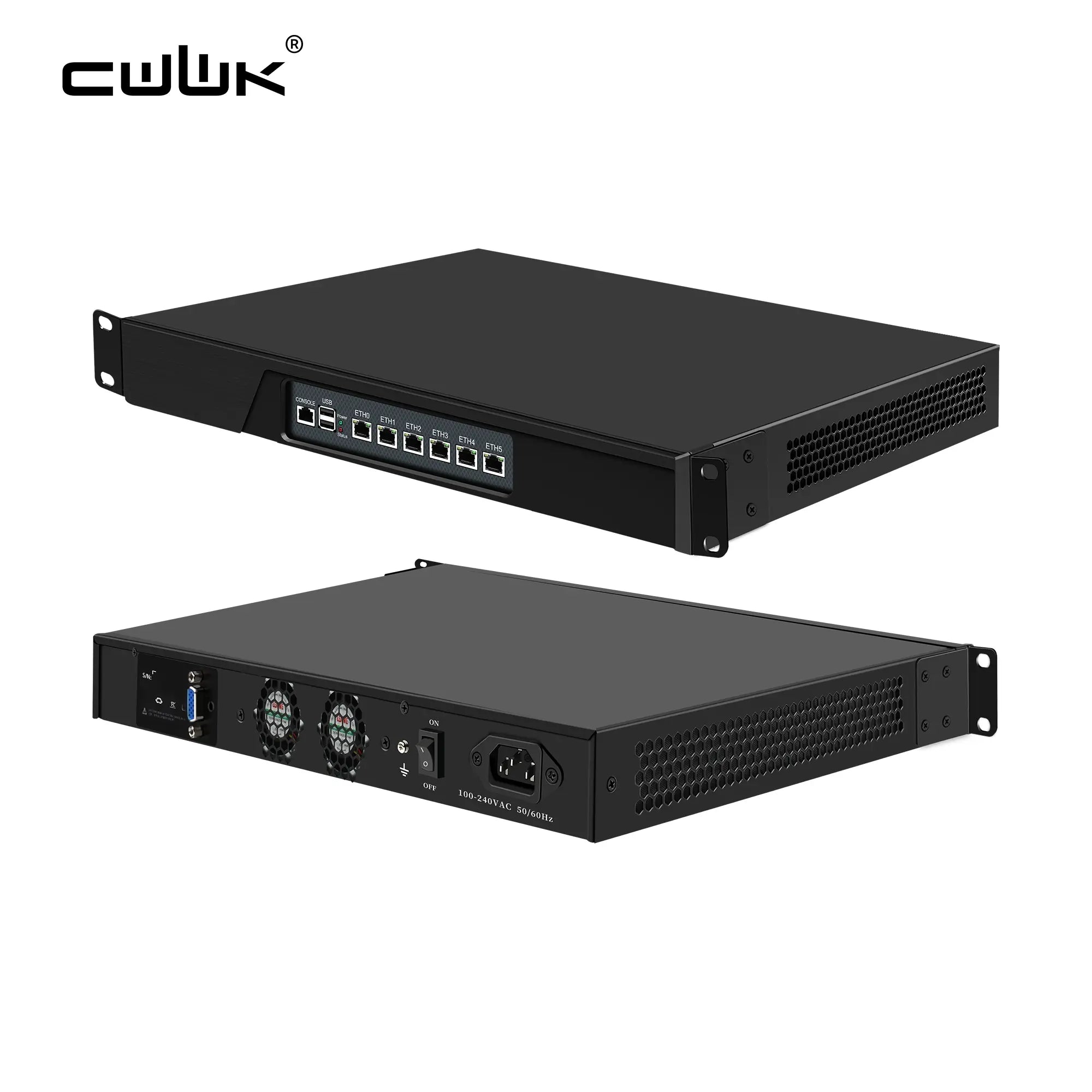CW U10 1U Firewall 19“ Rackmount Appliance Intel i3-3217U 6×Gigabit LAN for pfSense OPNsense VPN