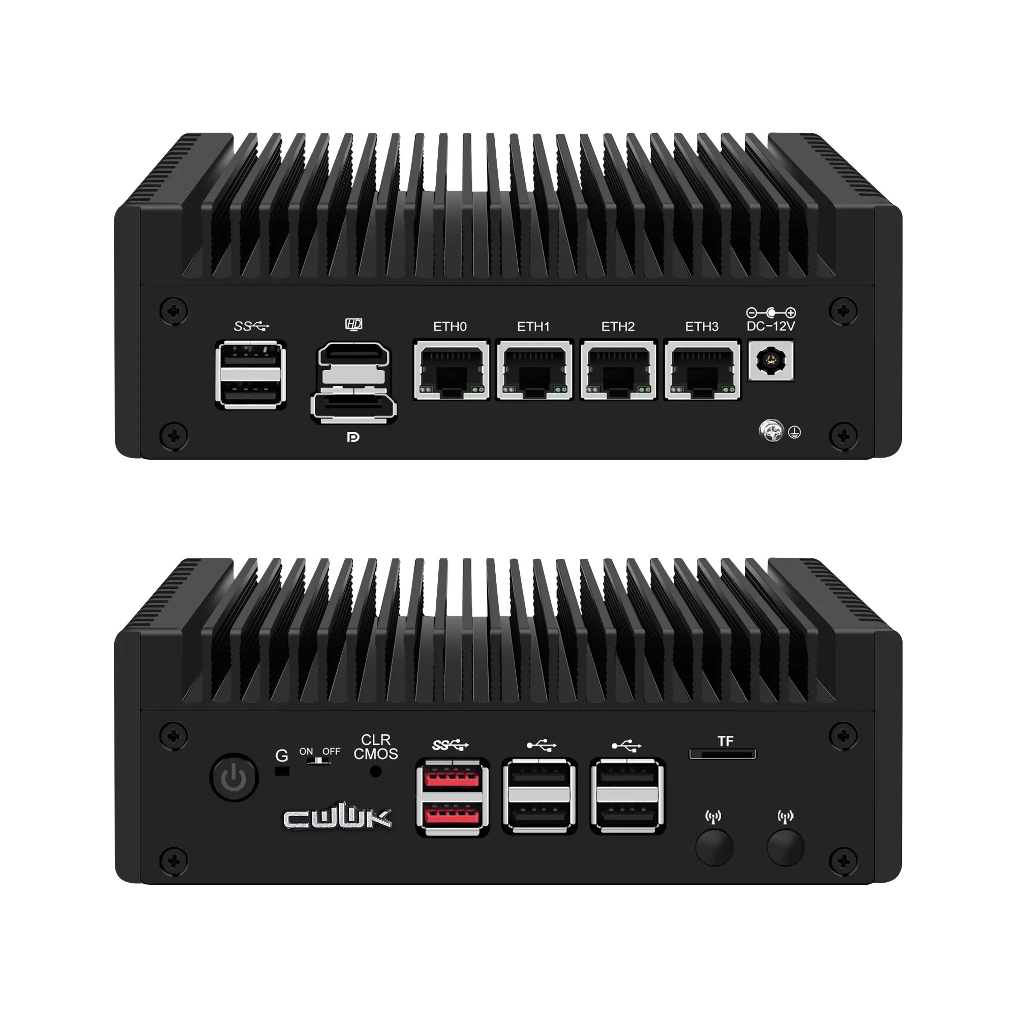 CWWK F5 Mini PC Firewall Hardware for Opnsense Pfsense,Softer Router Intel N150 N100 N305 N355, 4 x 2.5 Gbe i226V Lan, DDR5 8 GB RAM 128 GB NVMe SSD