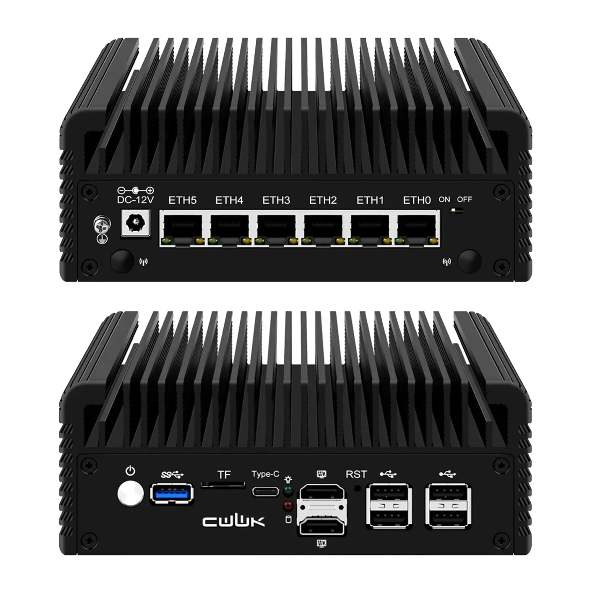 コナ ファイブO CWWK F9 Fanless Mini PC Firewall Hardware for Opnsense Pfsense,Softer