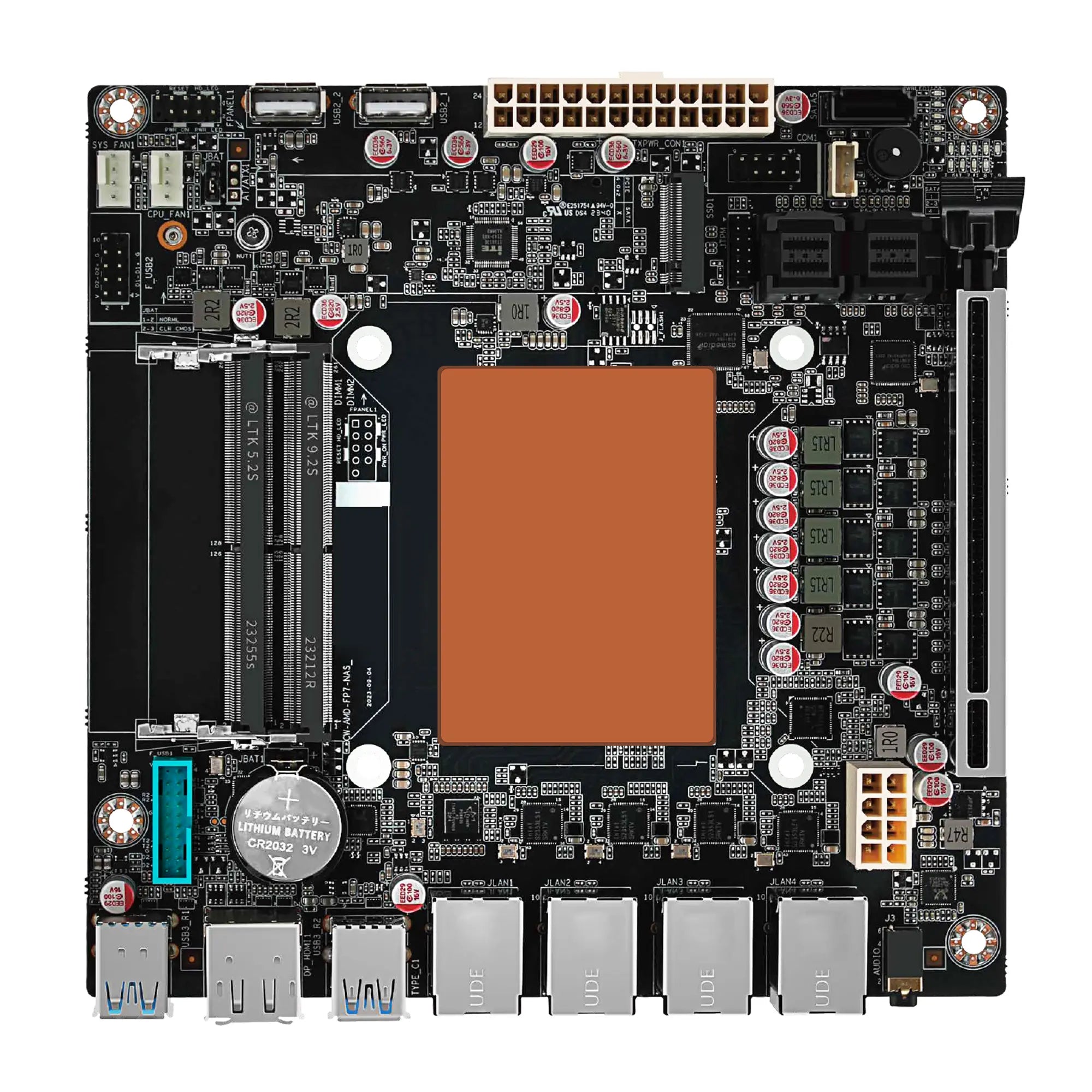 CWWK M7 AMD 8845HS Nas Motherboard 8-bay/9-bay 8K display 4 network 2.5G/9 SATA/PCIe x16 ITX