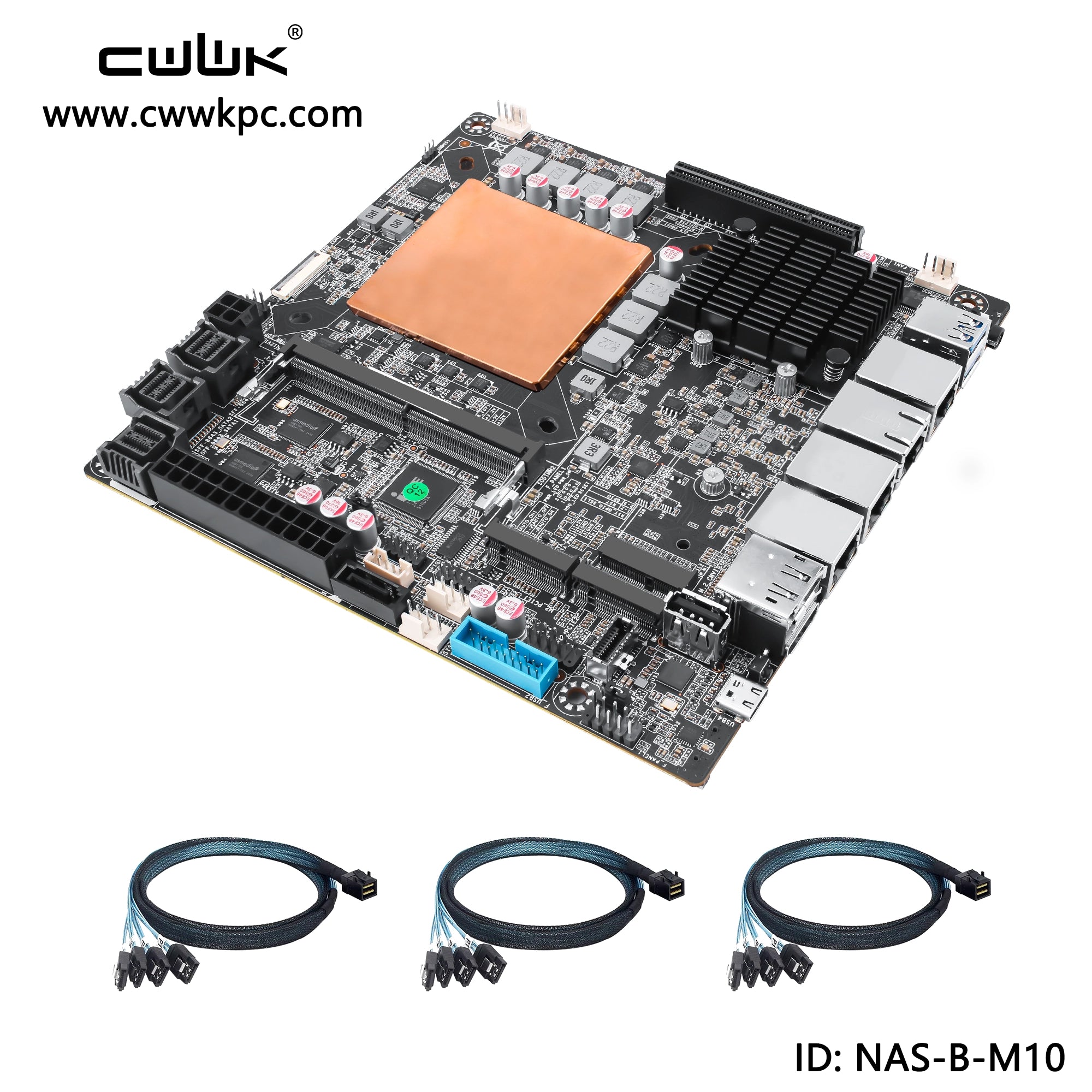 Intel Core Ultra 12-Bay NAS Motherboard M10 with 10GbE, Dual M.2 and DDR5