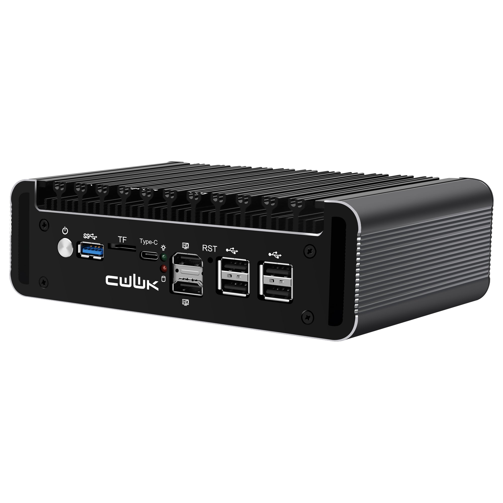 CWWK DY6 Fanless Mini PC Firewall Hardware for Opnsense Pfsense,Softer Router Intel N150 N100 N305 N355, 6 x 2.5 Gbe i226V Lan, DDR5 8 GB RAM 128 GB NVMe SSD