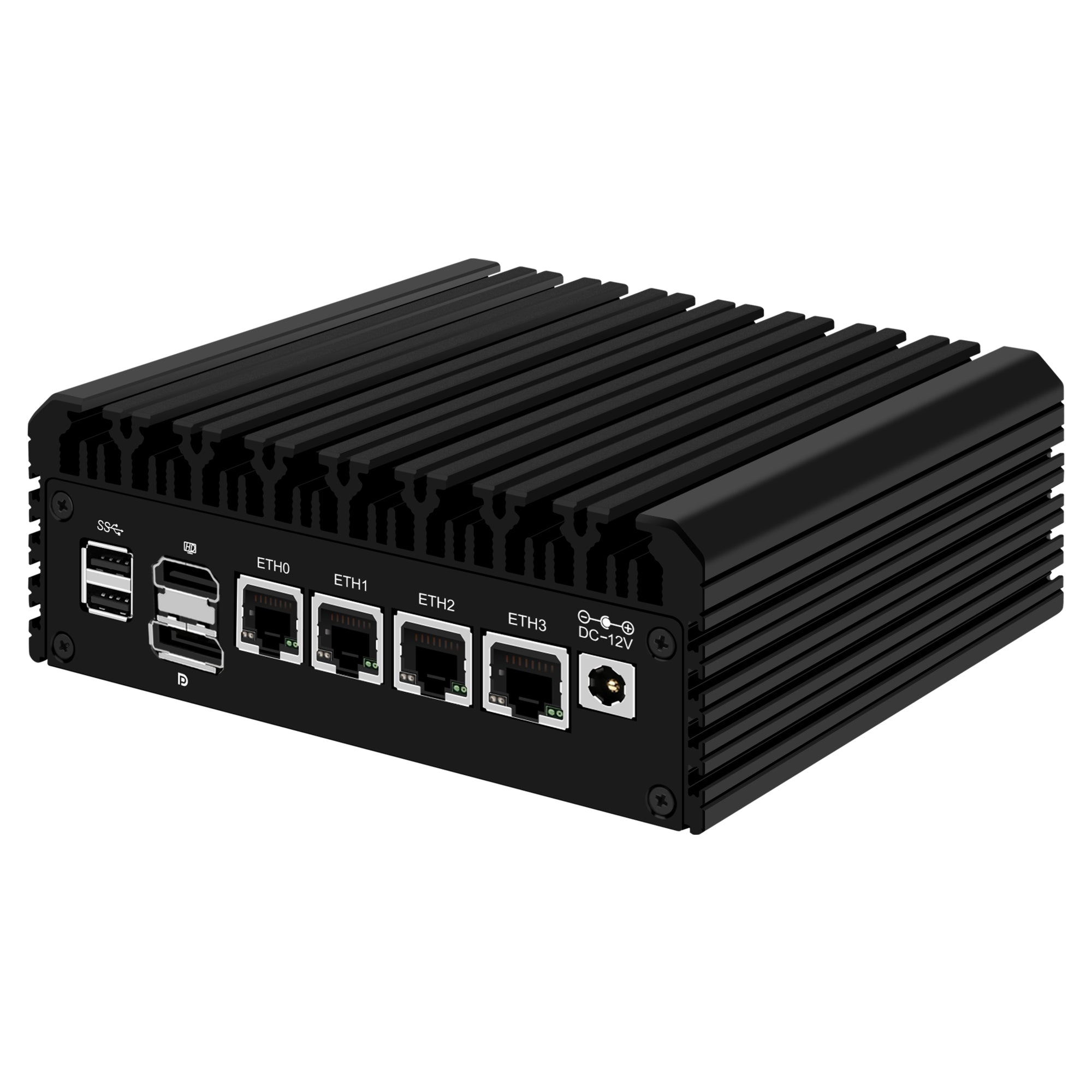 CWWK G4 Fanless Mini PC Firewall Hardware for Opnsense Pfsense,Softer Router Intel N100 N305, 4 x 2.5 Gbe i226V Lan, DDR5 8 GB RAM 128 GB NVMe SSD