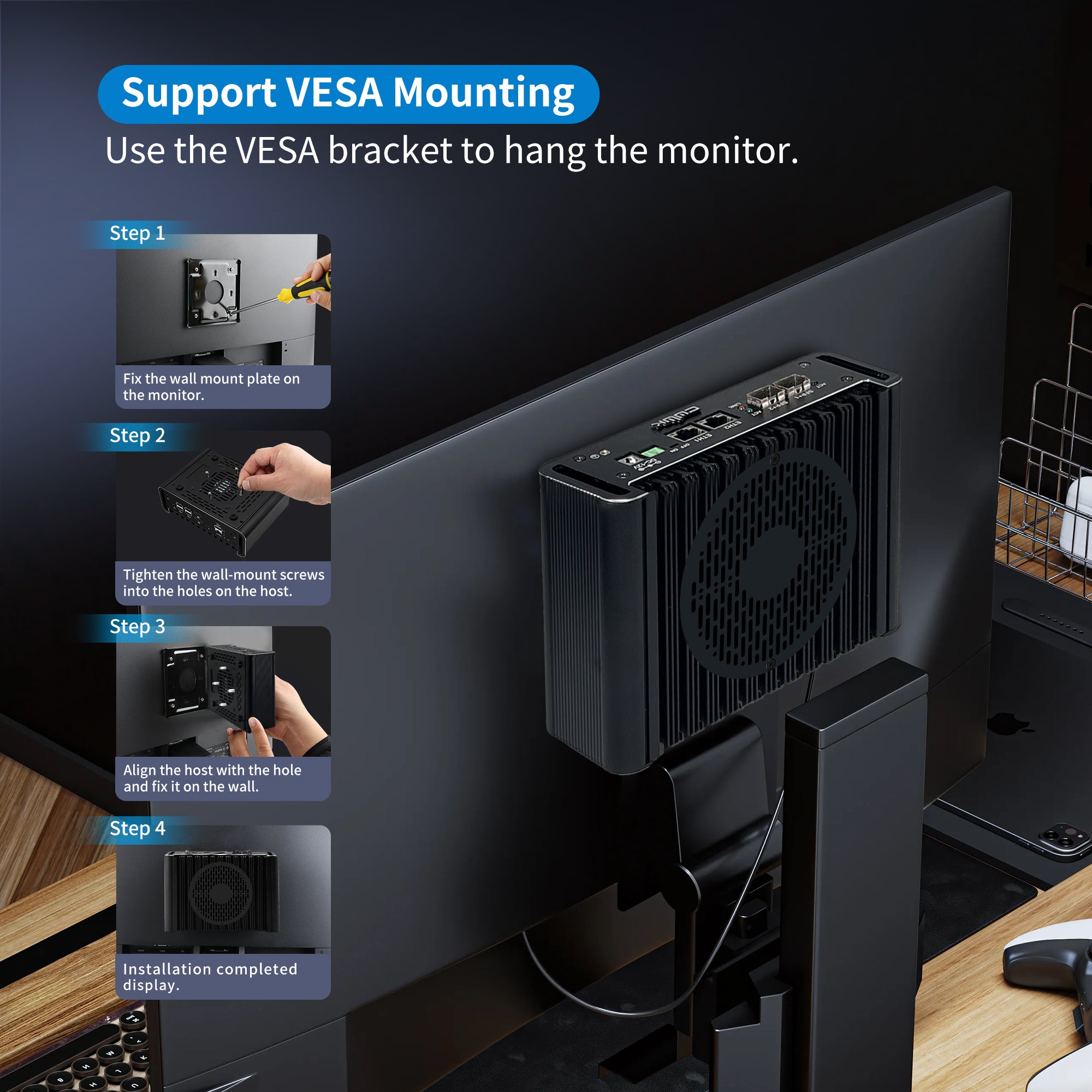 CWWK S1 N150 N355 Mini PC Firewall Appliance, 2 x 10GbE SFP+ Mini Computer with 2 x i226-V 2.5GbE LAN, OPNsense Micro PC, Dual 4K Display, USB-C, TF, AES-NI