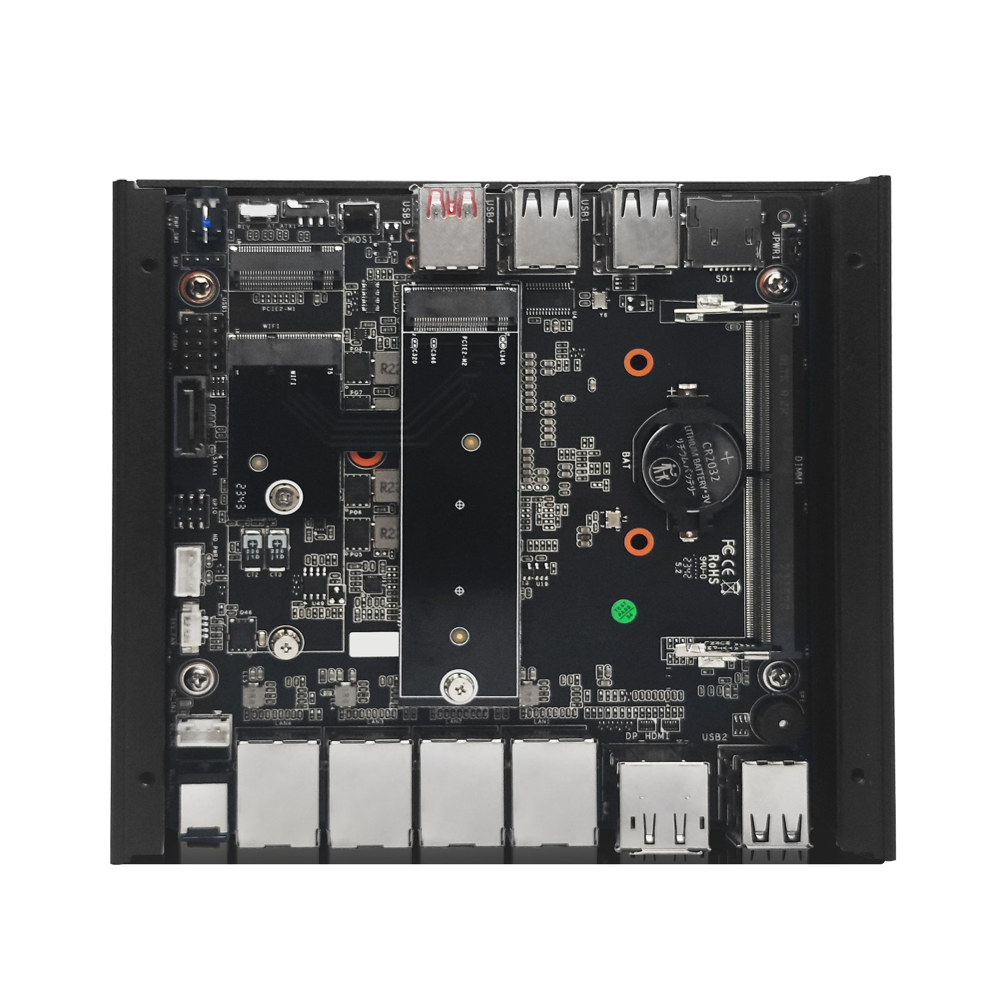 CWWK G4 Fanless Mini PC Firewall Hardware for Opnsense Pfsense,Softer Router Intel N100 N305, 4 x 2.5 Gbe i226V Lan, DDR5 8 GB RAM 128 GB NVMe SSD