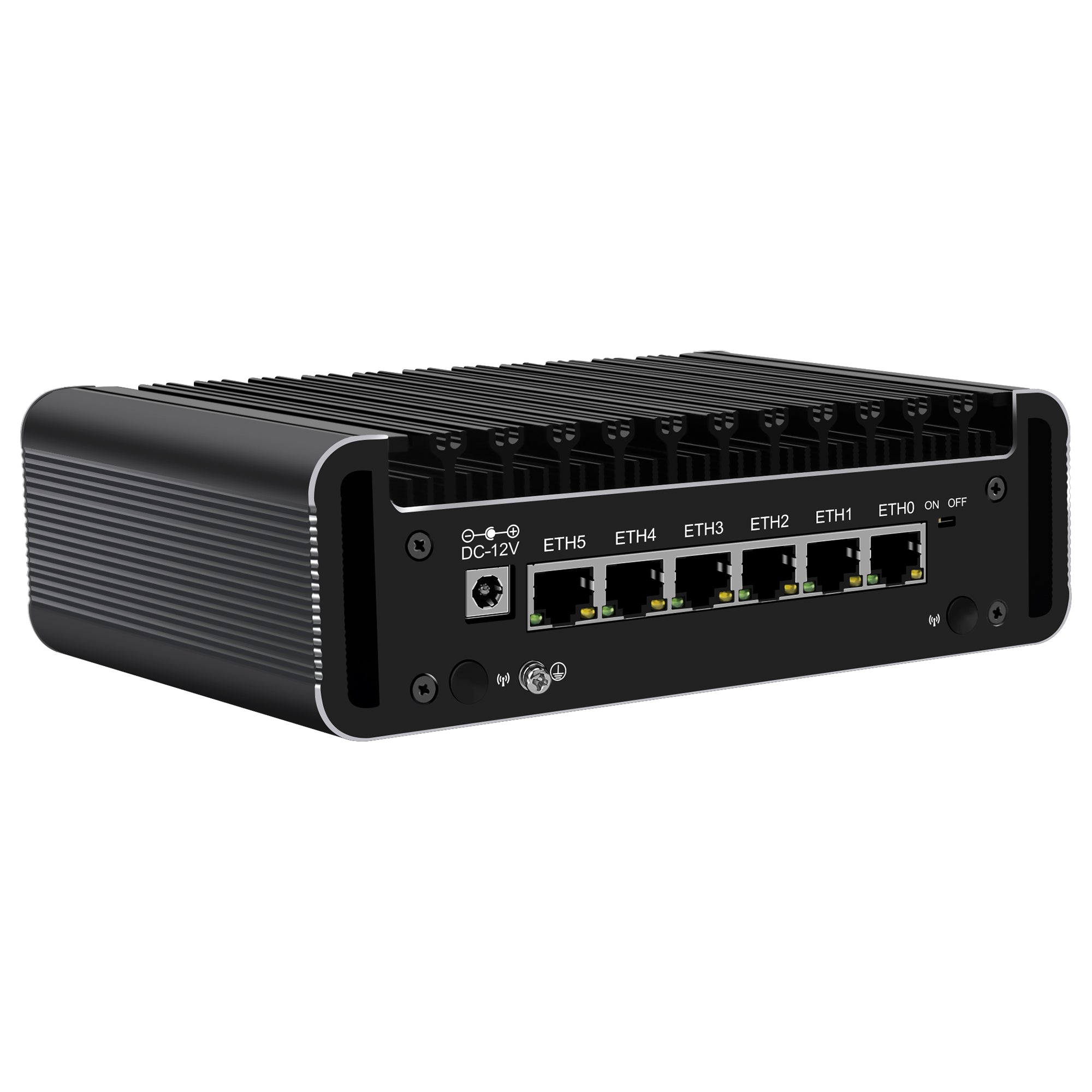 CWWK F5 Fanless Mini PC Firewall Hardware (Dedicated link for paying the price difference)Softer Router Intel N355(Upgraded version of N305), 6 x 2.5 Gbe i226V Lan