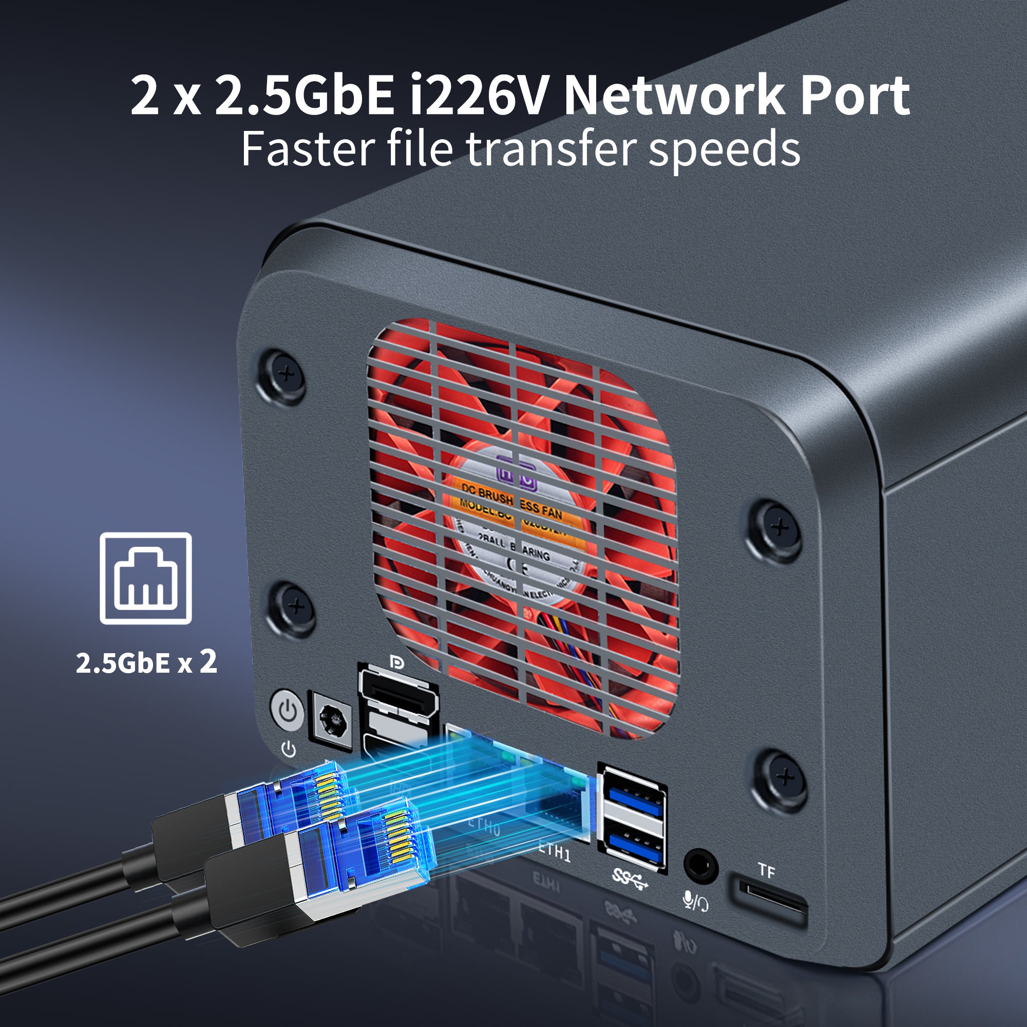 CWOS N01 2 Bay N100/N305 Mini PC, Computer Network-attached Storage (NAS) Hardware,Support Hot Swapping, Dual i226V 2.5GB LAN, Quad Core NAS Desktop Computer, 4K UHD,2USB3.2,SPK/MIC (Diskless)