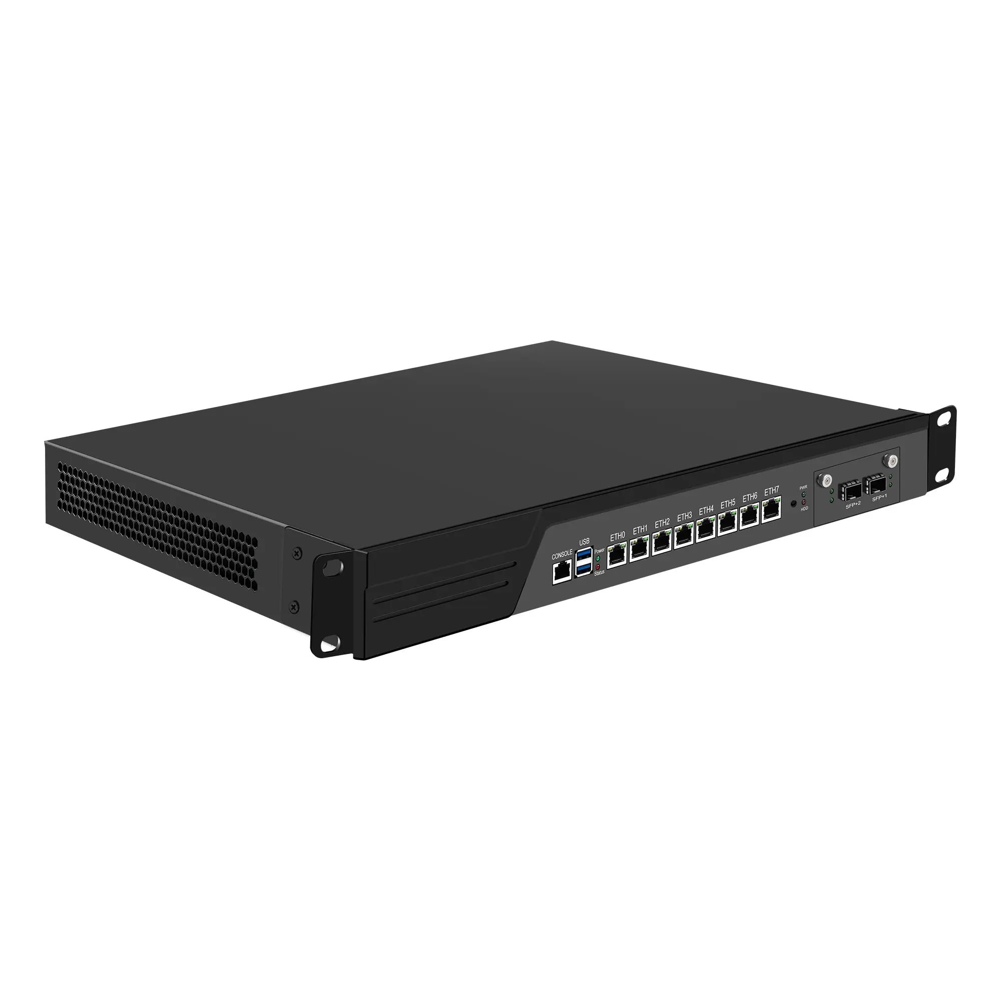 CWWK 1U Firewall Hardware B150 Core i3 7100, 4 x 10Gb SFP+ LAN Firewall Appliance VPN Router PC, RAM SSD OPNsense Hardware 19”Rackmount for Homelab with VGA, SIM