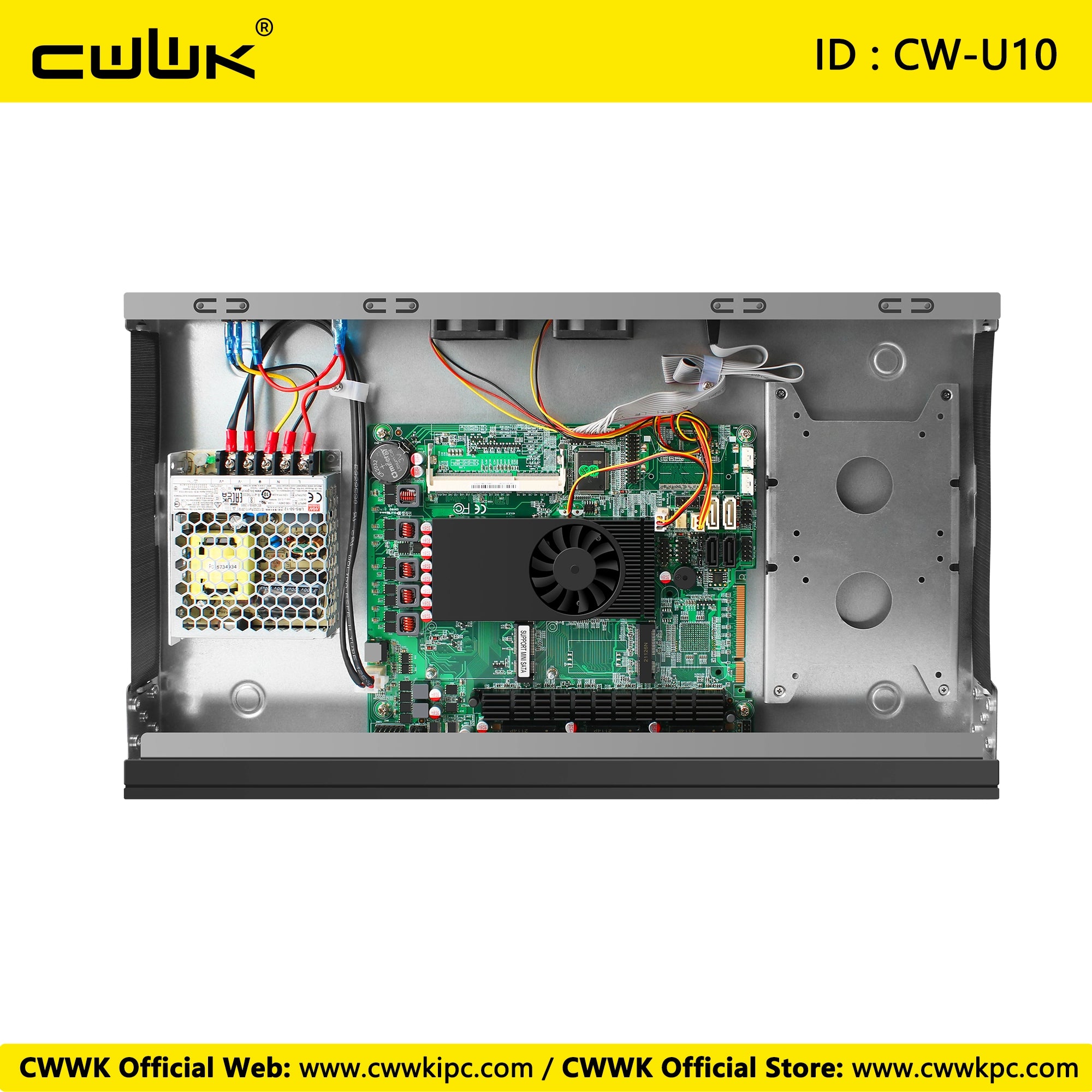 CW U10 1U Firewall Appliance Intel i3-3217U 6×Gigabit LAN for pfSense OPNsense VPN