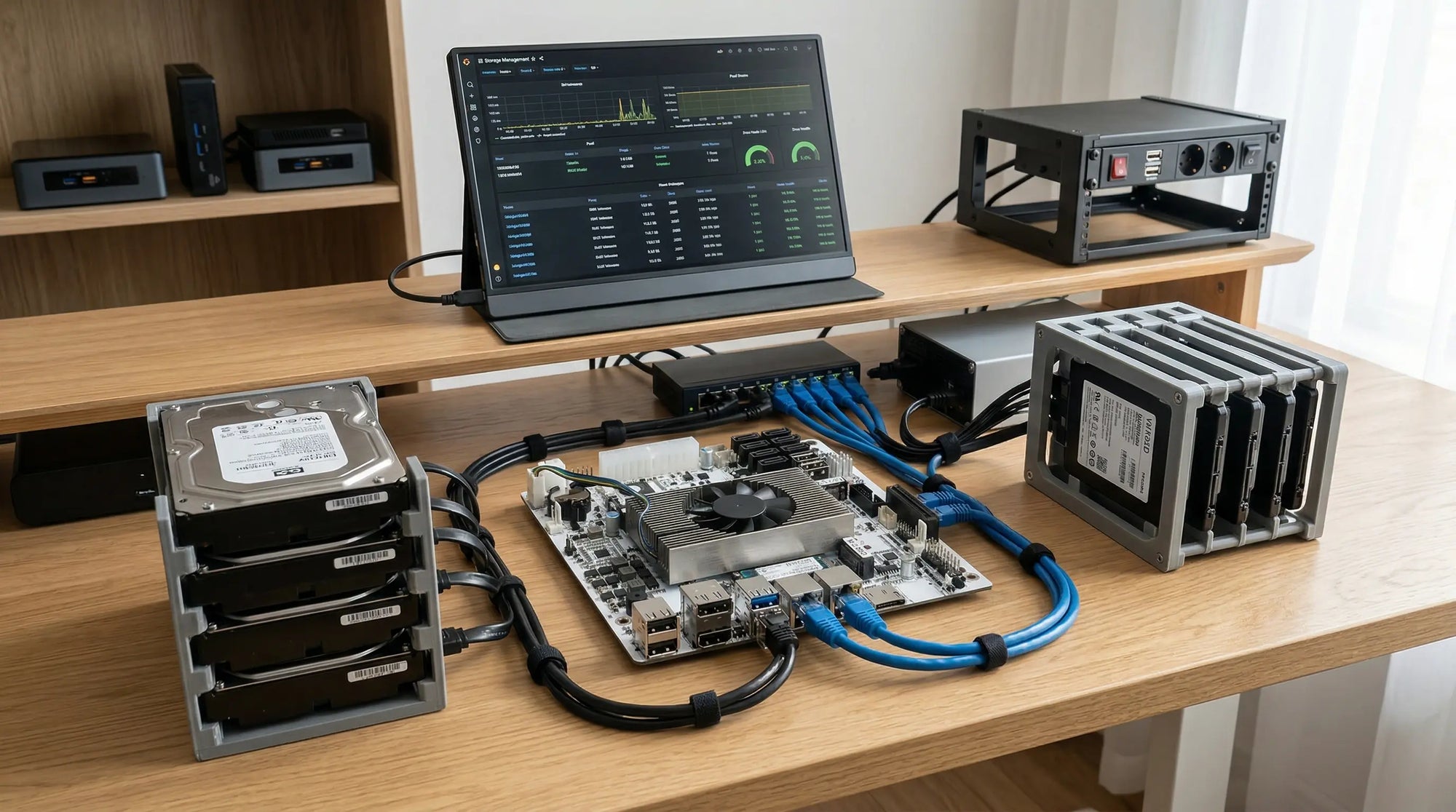 DIY NAS system for home lab storage, backups, and self-hosted services