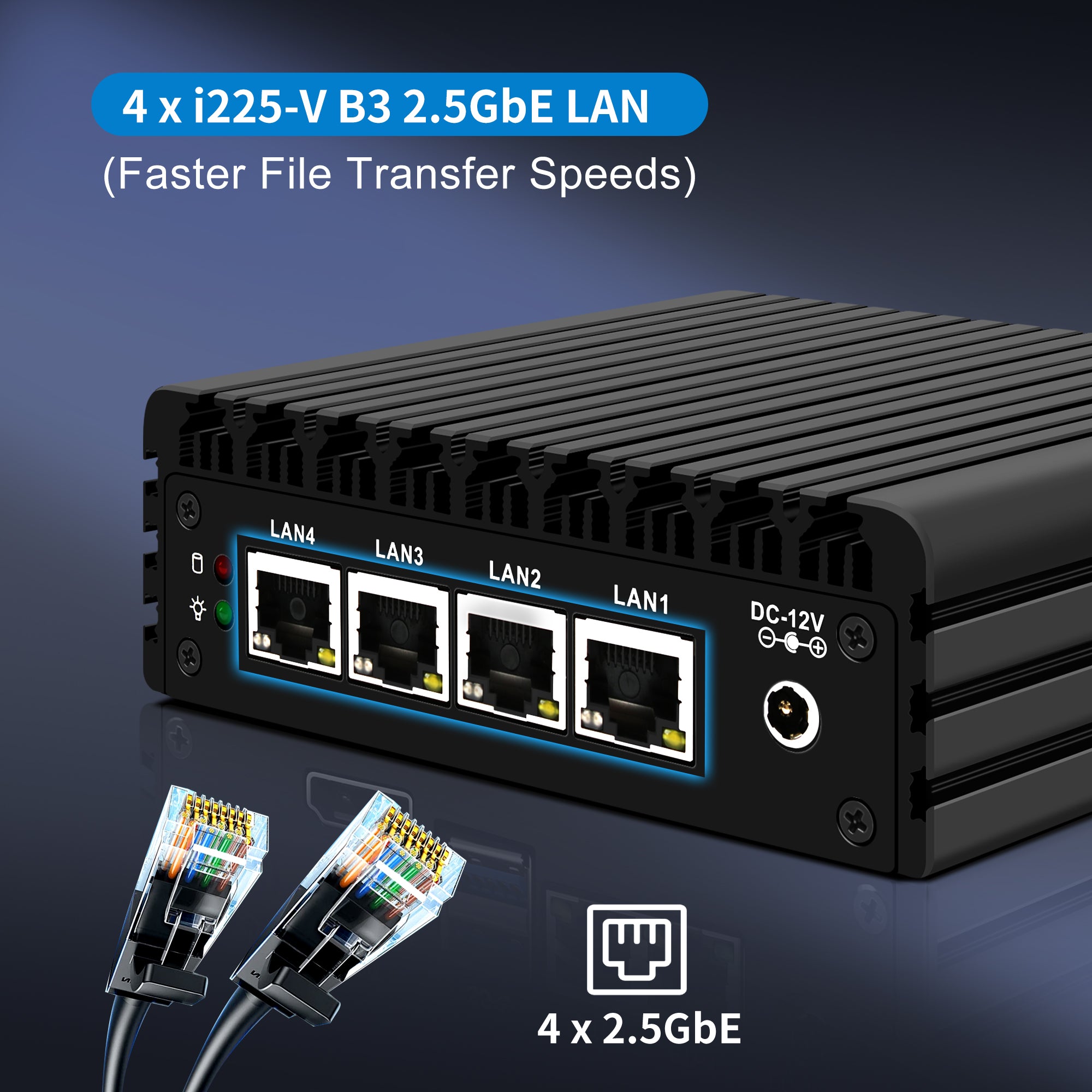 CWWK J3710 Fanless Microcomputers F37, 4X 2.5GbE LAN, OPNsense Mini Fi