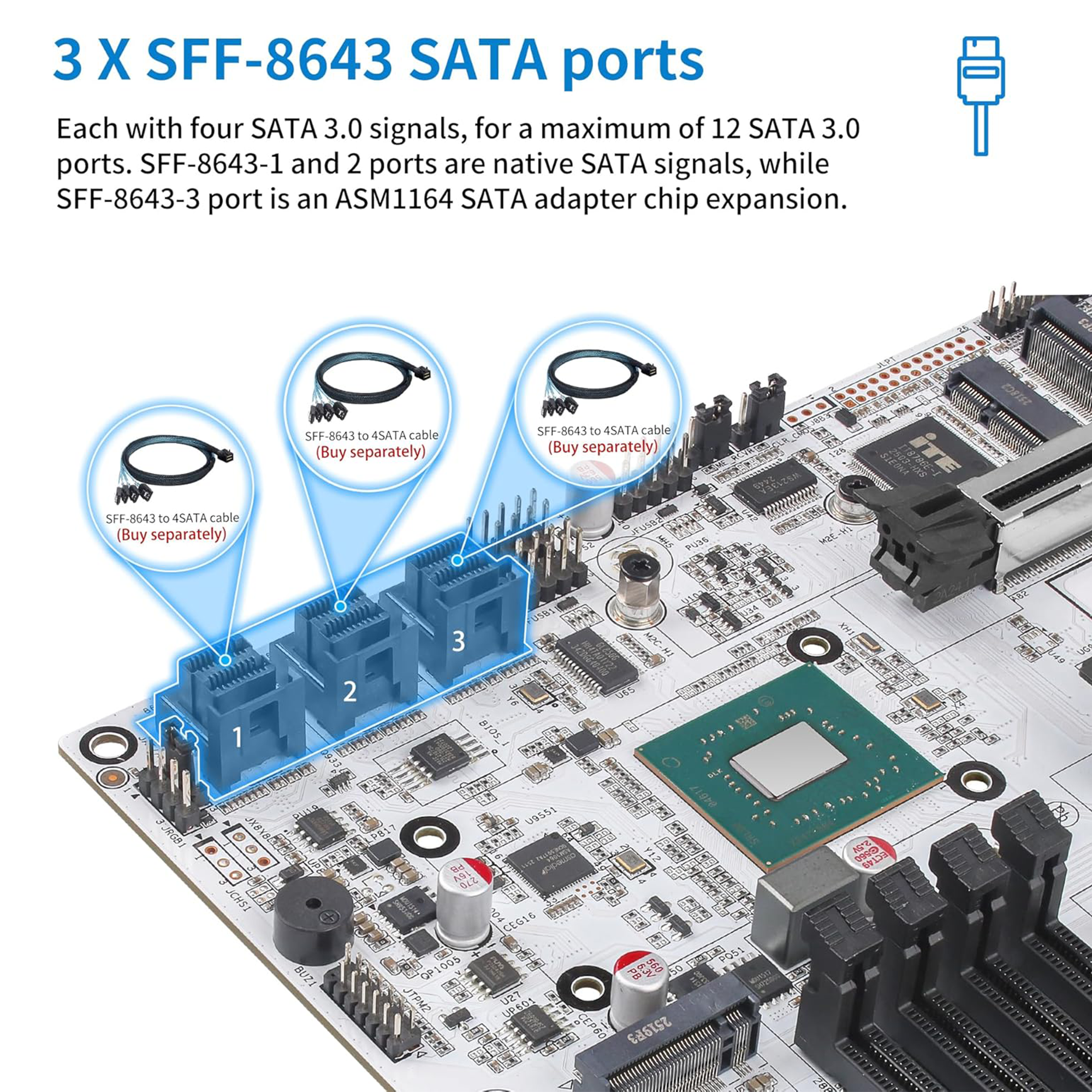 CWWK W680 NAS Motherboard Micro ATX 12 Bay, LGA 1700 mATX White PC Mainboard with 10GbE&2 * 2.5GbE RJ45 LAN, 4 x DDR5 Desktop RAM (support ECC), 3 x NVMe, PCIe5.0 x16, vPro, USB-C