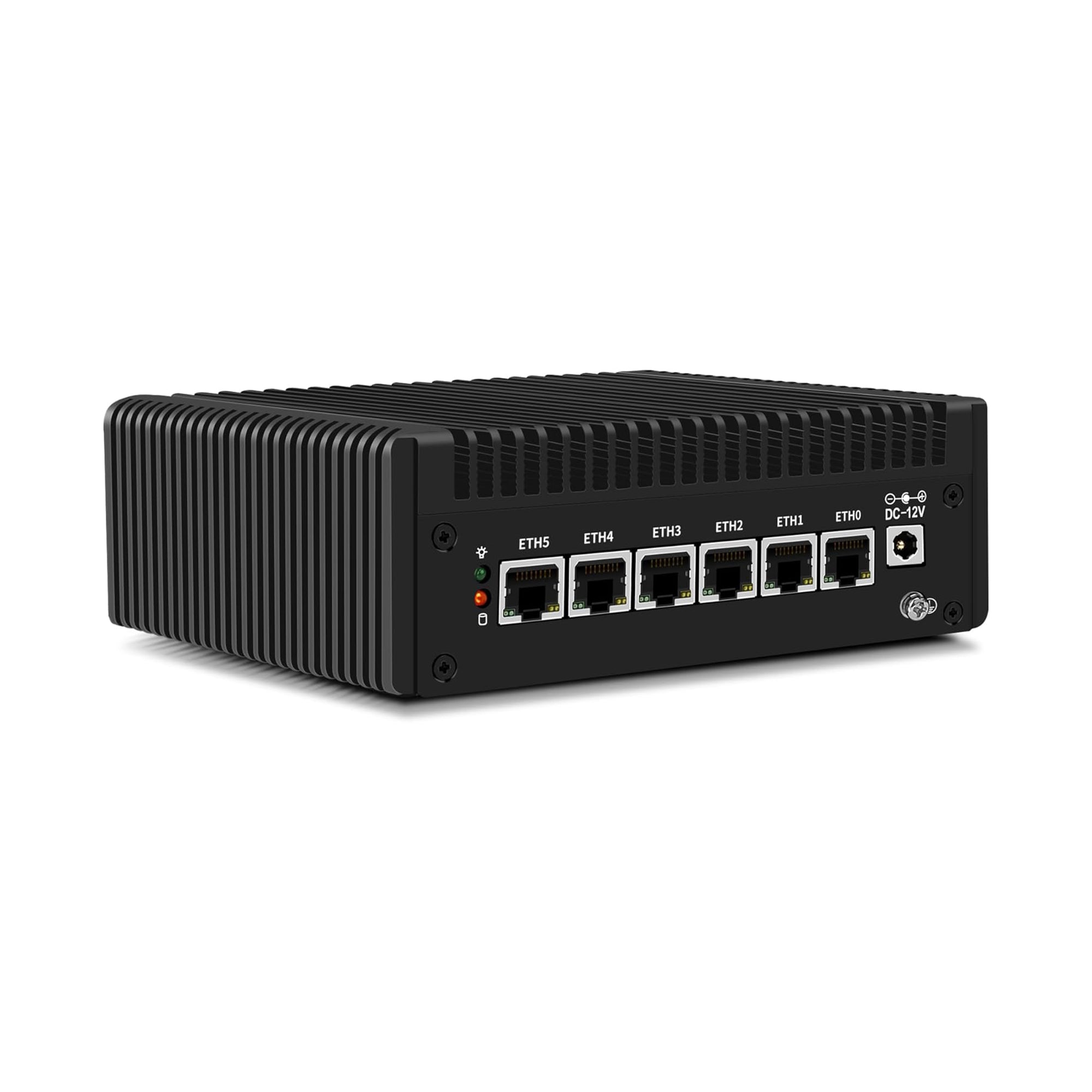 CWWK Mini PC Firewall Appliance Pentium 8505, 6 x i226-V 2.5GbE LAN OPNsense Mini Computer, F17 Fanless Micro PC DDR4 8GB RAM 256GB NVMe SSD, PCIe3.0 x4, USB-C, 3-Display, MicroSD